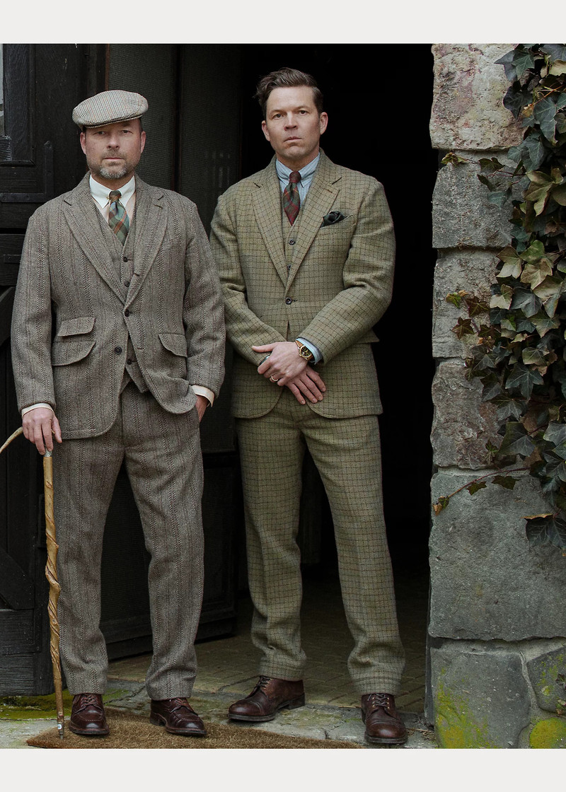 Checked Wool Tweed Officer’s Pant 10