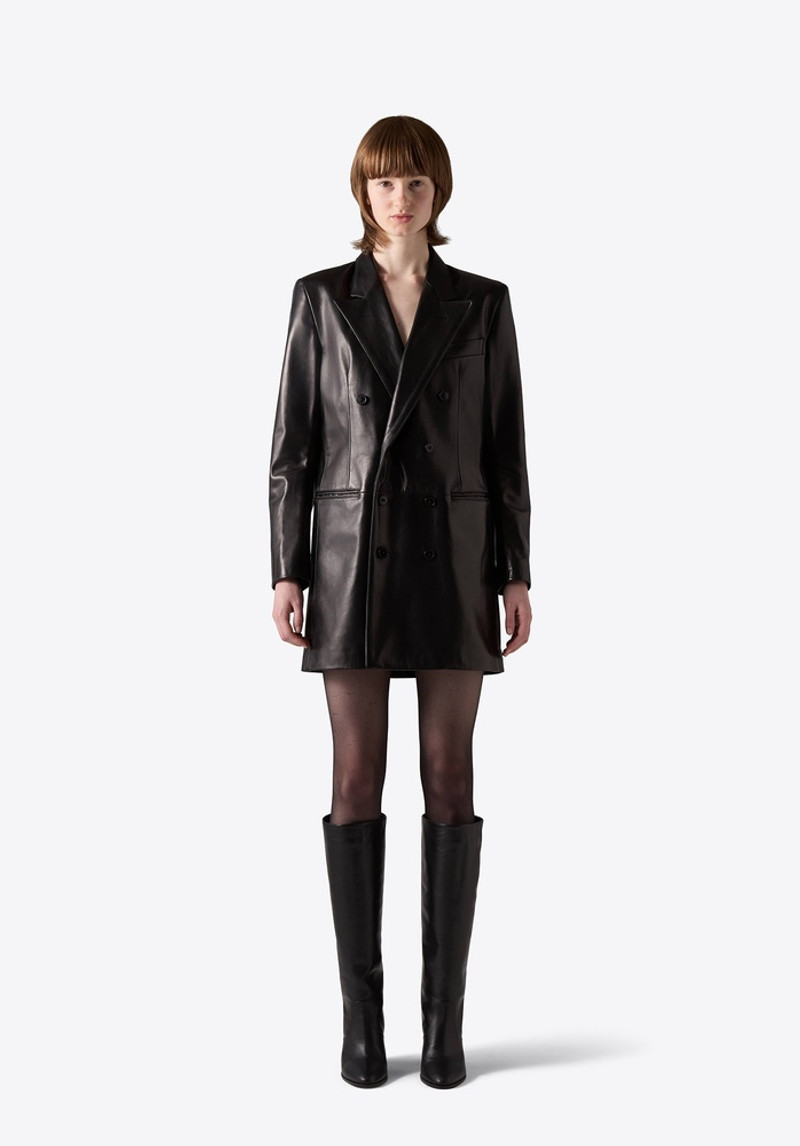 BLK DNM LEATHER BLAZER 88 BLACK outlook