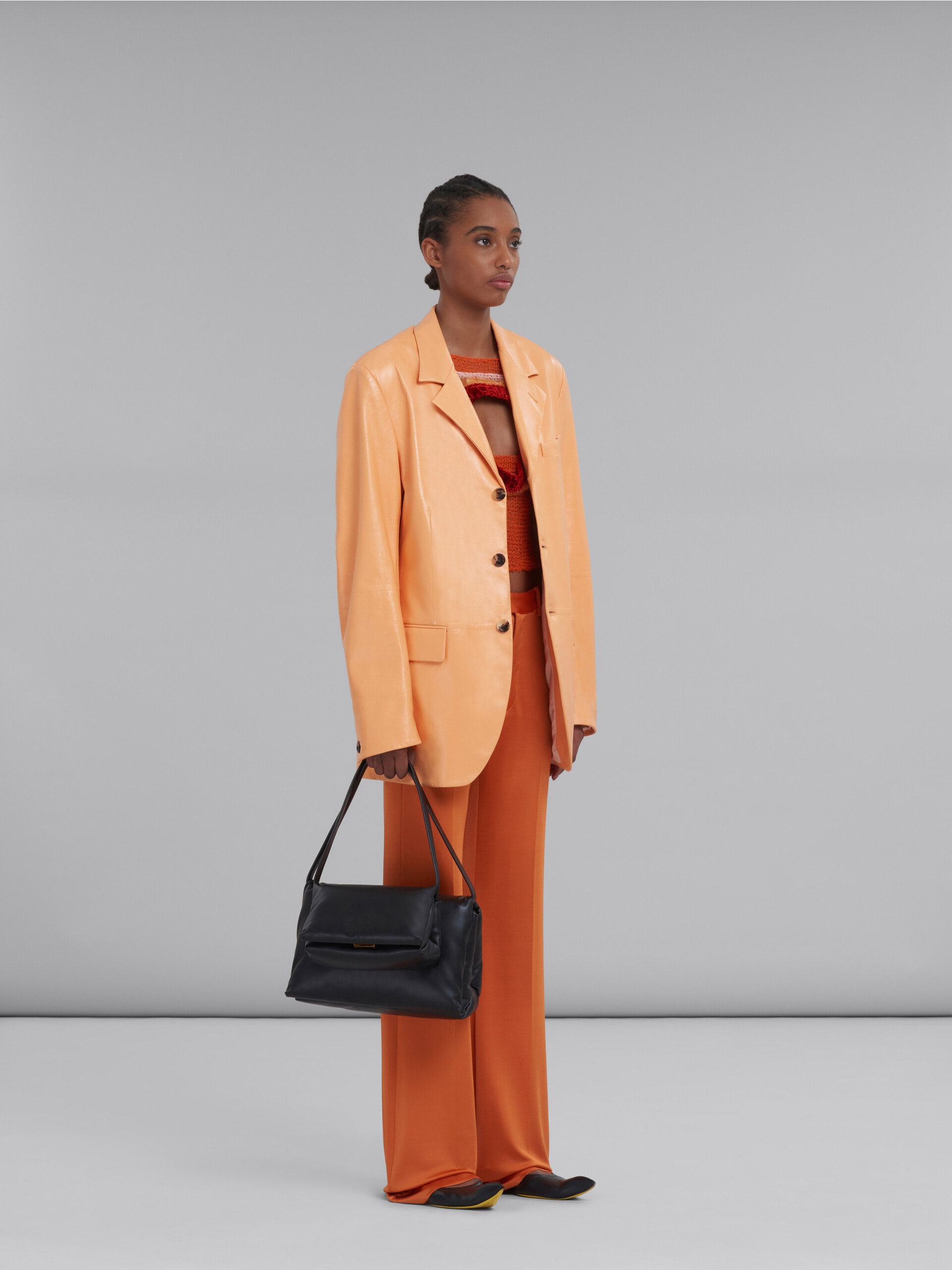 ORANGE STRETCH JERSEY TROUSERS - 5