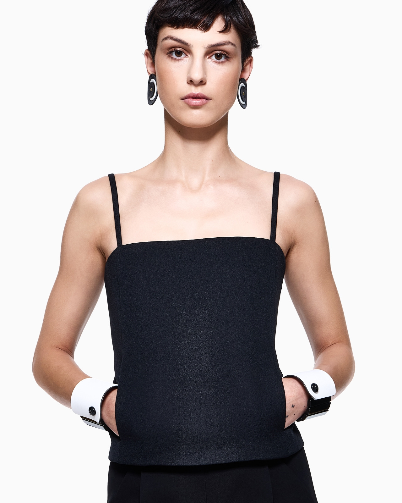 TECHNICAL SCUBA FABRIC BUSTIER TOP - 5