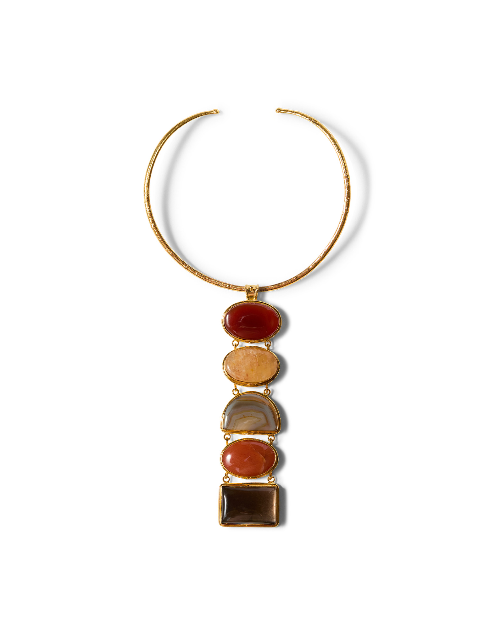 TORQUE SEMI-PRECIOUS STONE NECKLACE - 7