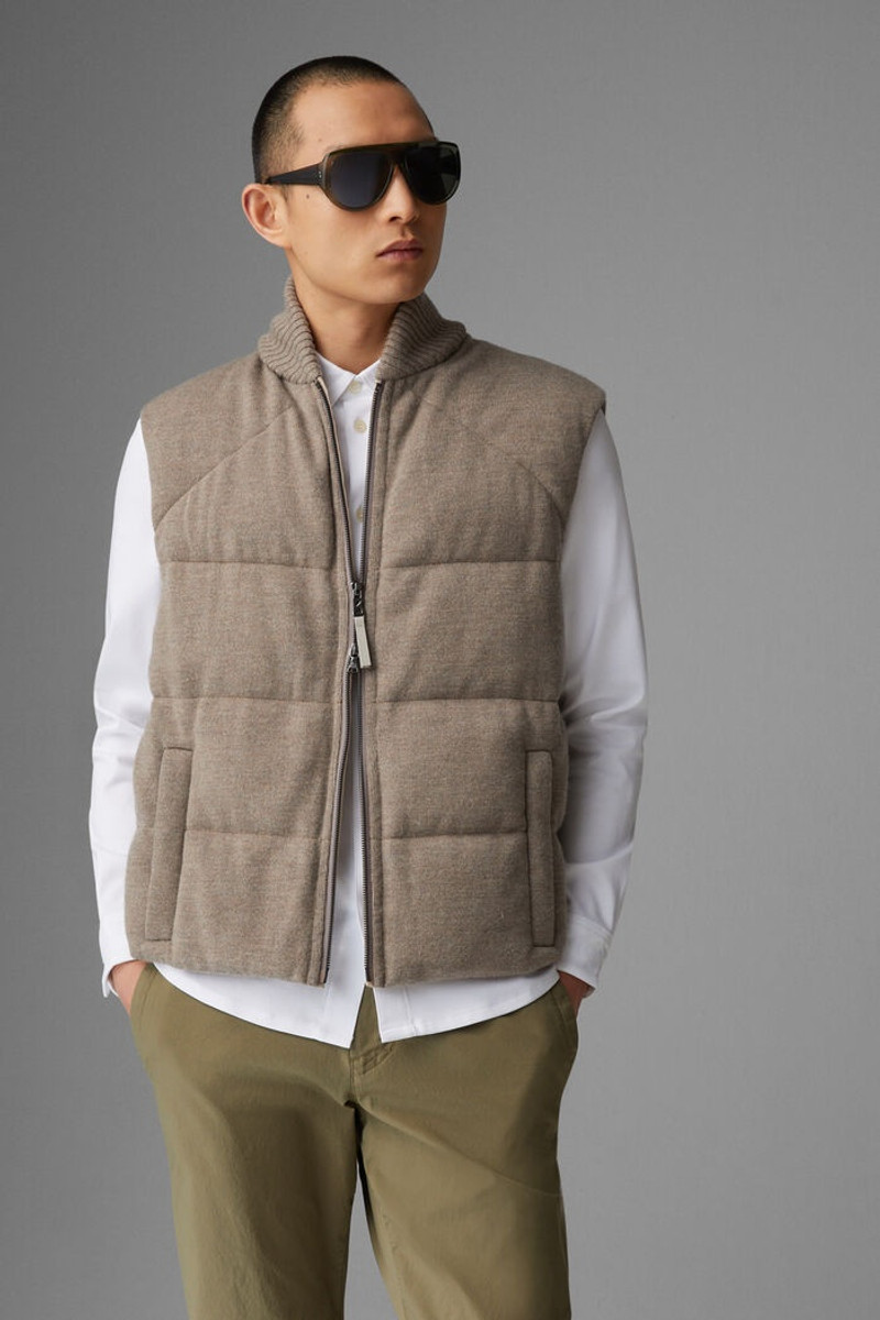 Noel Down waistcoat in Beige 2