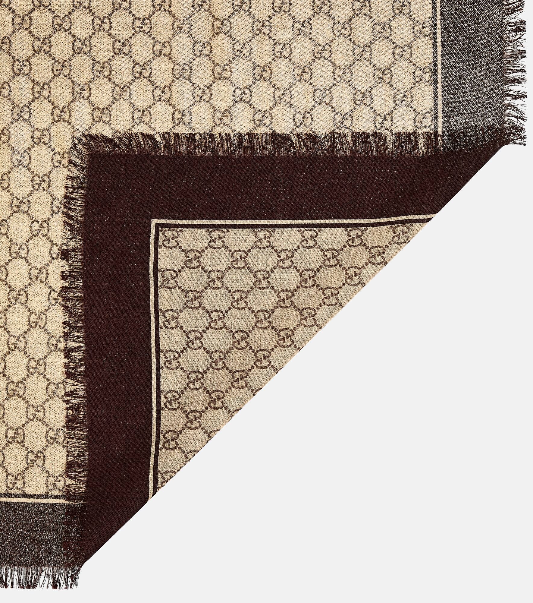 GG jacquard wool scarf - 5