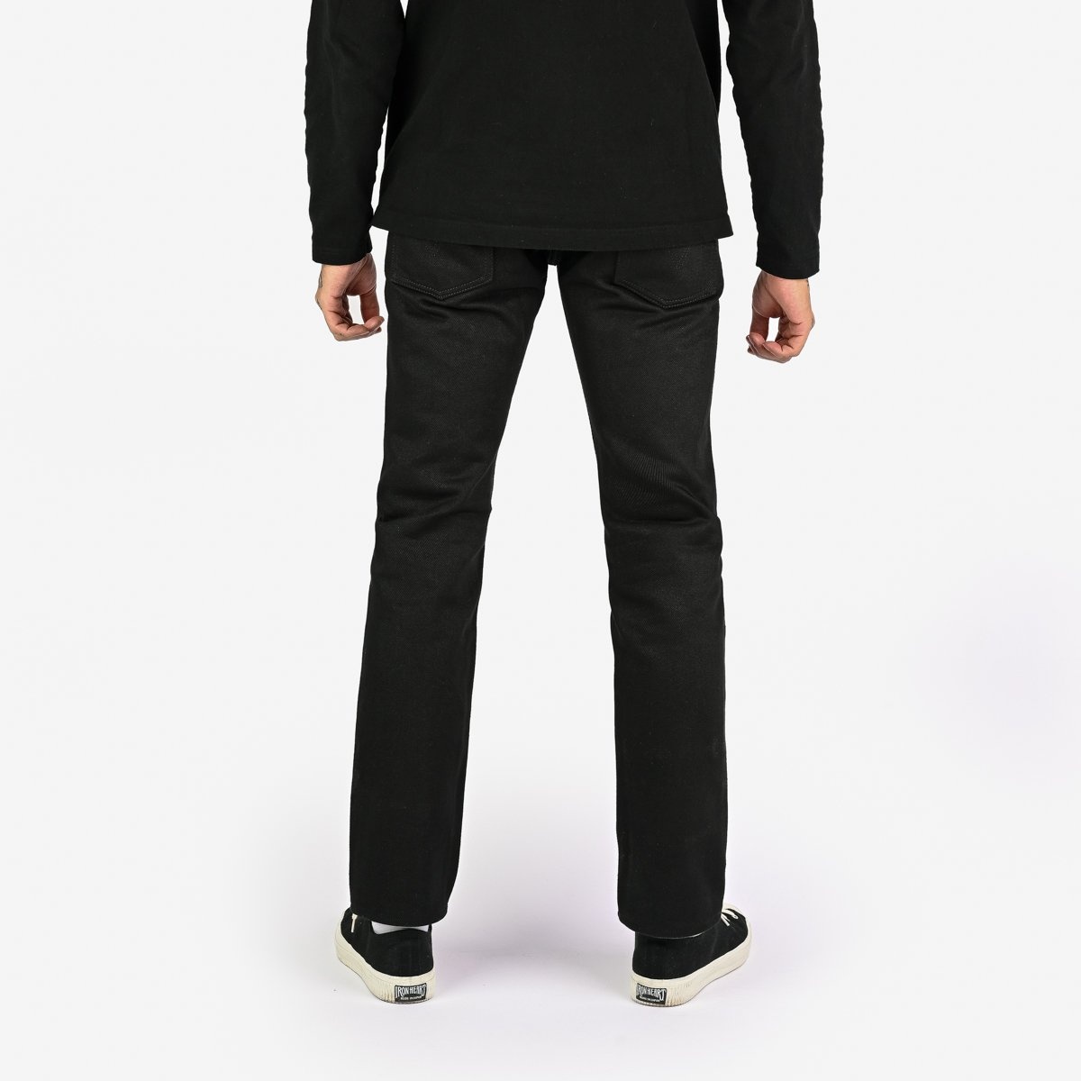 IH-777S-SB 21oz Selvedge Denim Slim Tapered Cut Jeans - Superblack Non-Fade - 4