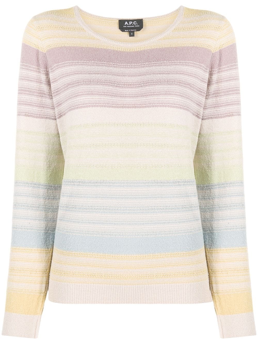 striped knitted jumper - 1