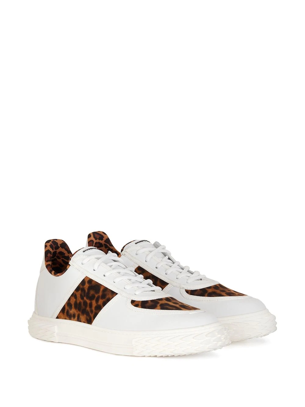 leopard panel sneakers - 2