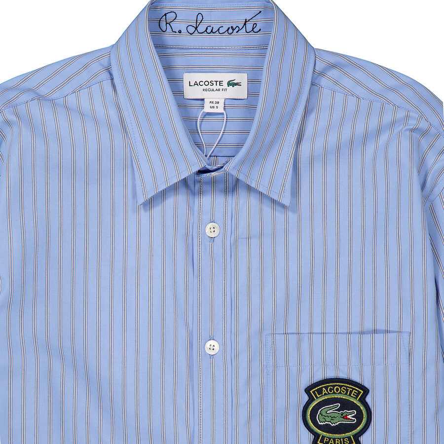 Lacoste Striped Cotton Poplin Long-Sleeve Shirt - 2