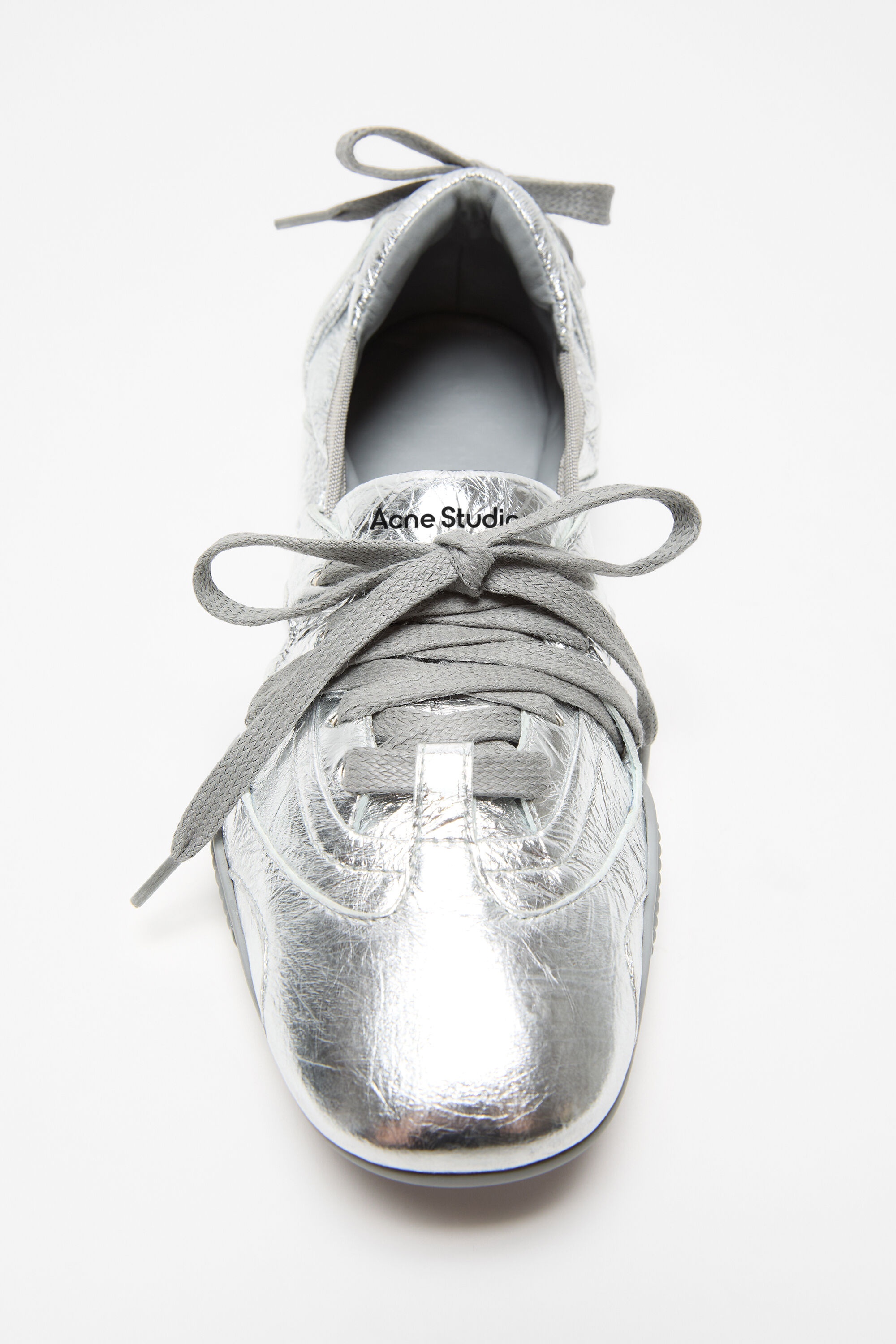 Lace-up leather shoes - Silver/grey - 5