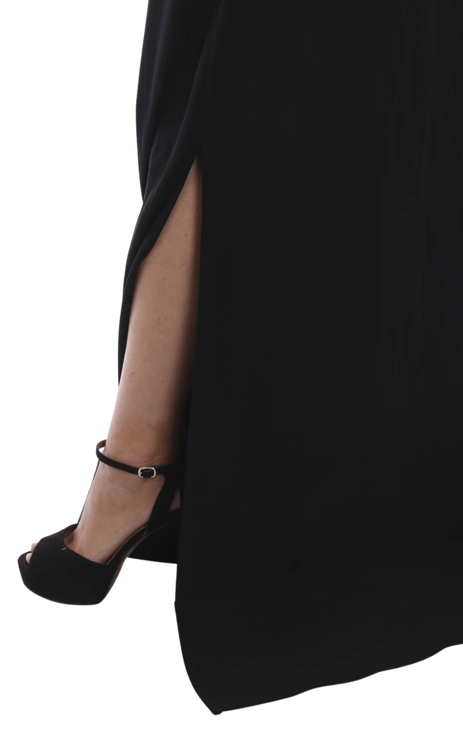 Crepe Satin Long Dress - 8