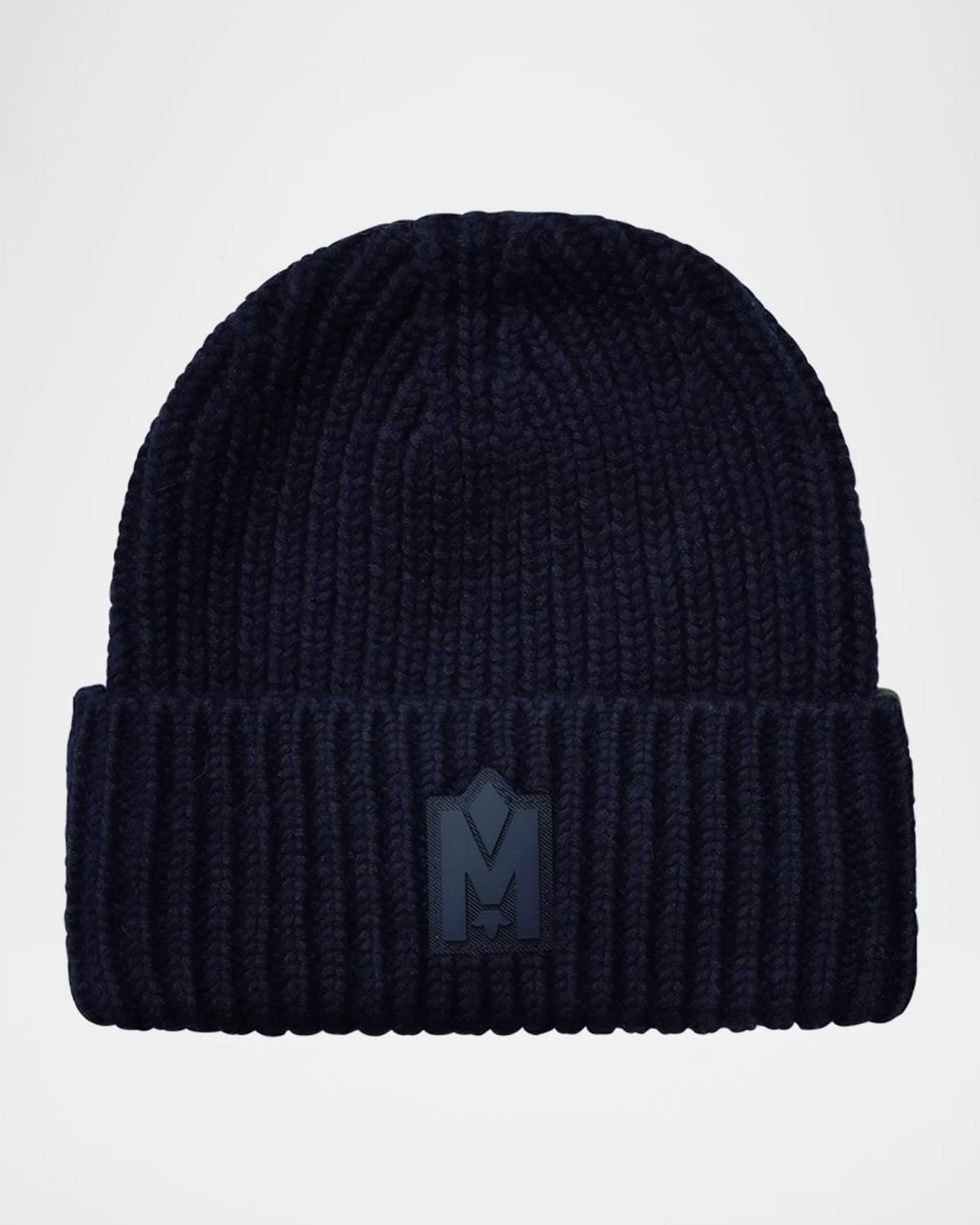 Men's M-Logo Patch Beanie Hat - 1