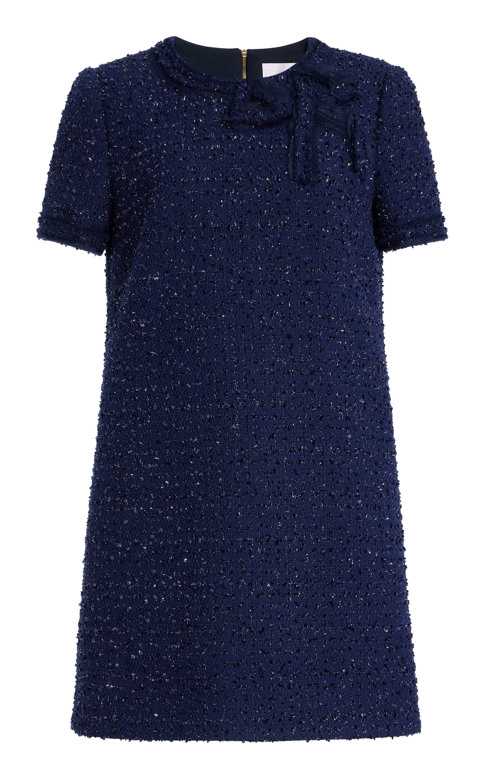 Embellished Tweed Mini Dress navy - 1