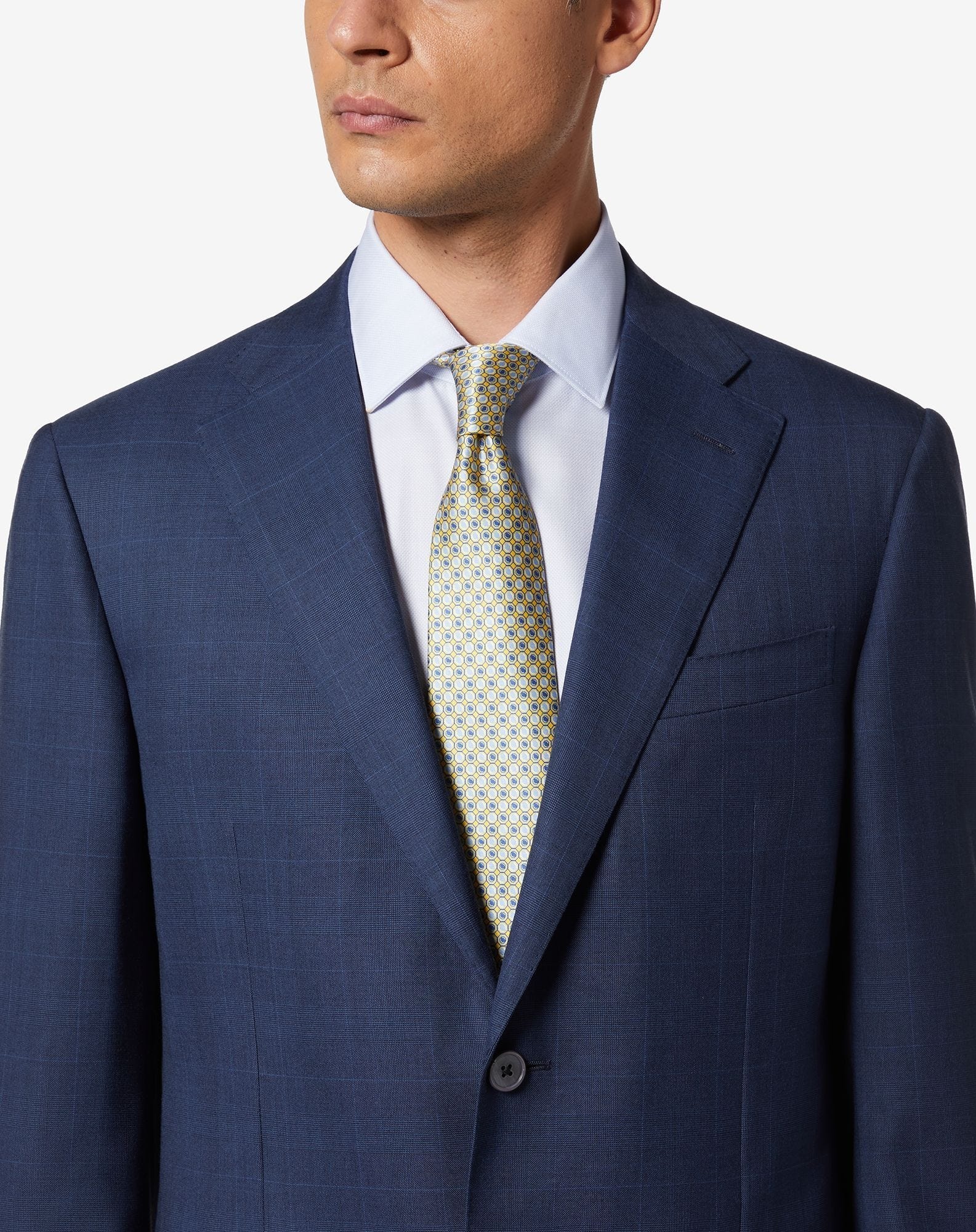Yellow printed satin tie - 2