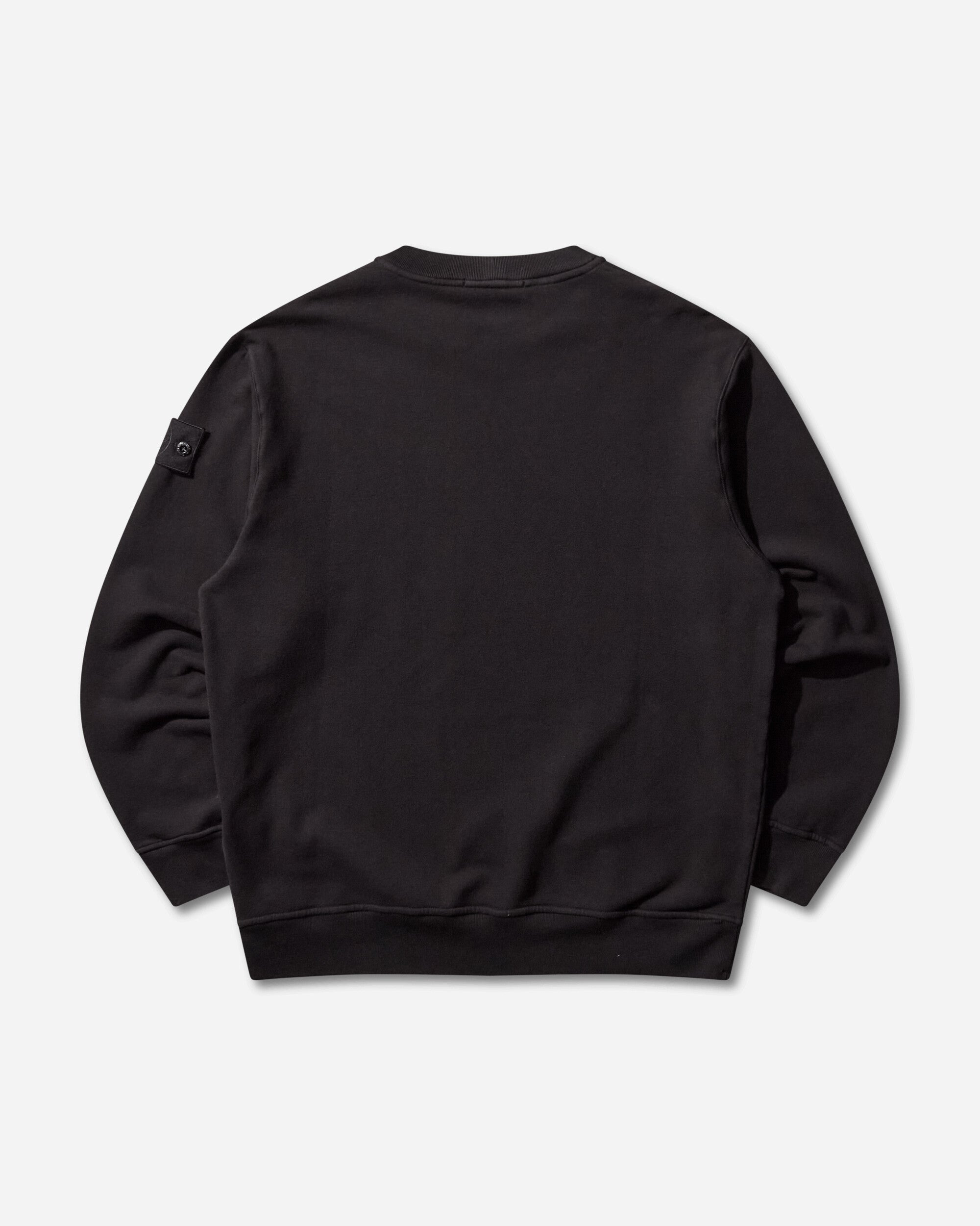 Men's Ghost Stretch Cotton Fleece Crewneck Sweatshirt Black - 2