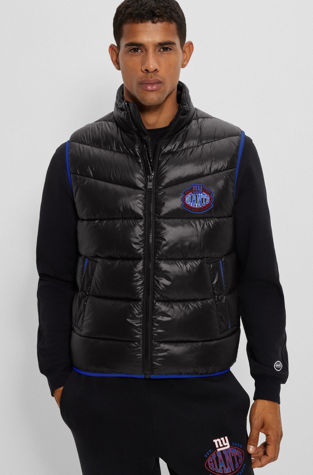 BOSS X NFL WATER-REPELLENT PADDED GILET WITH COLLABORATIVE BRANDING - 5