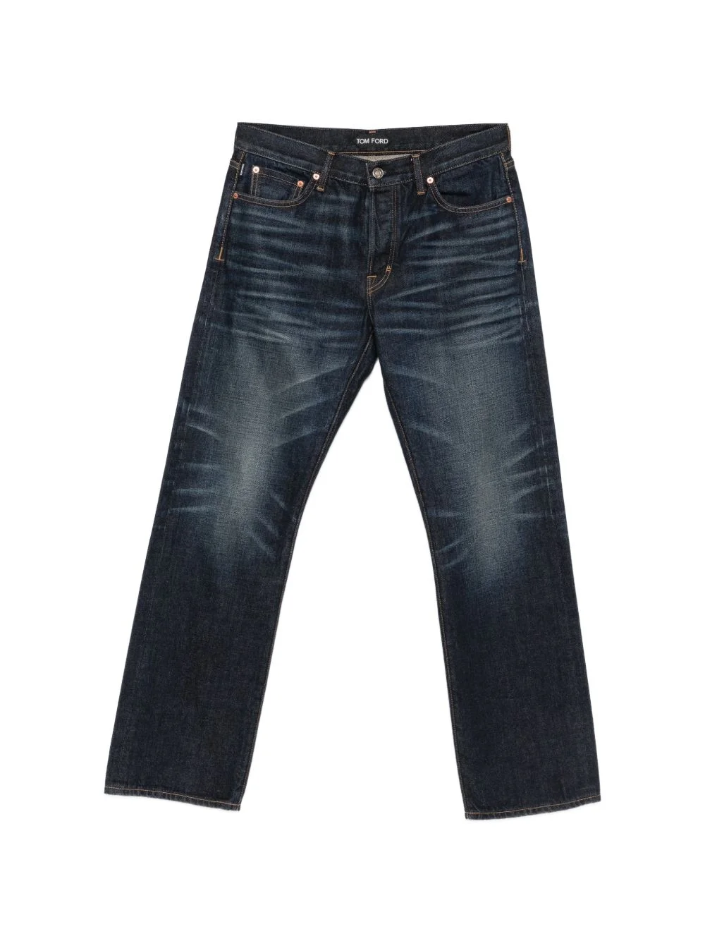 blue straight-fit jeans - 1
