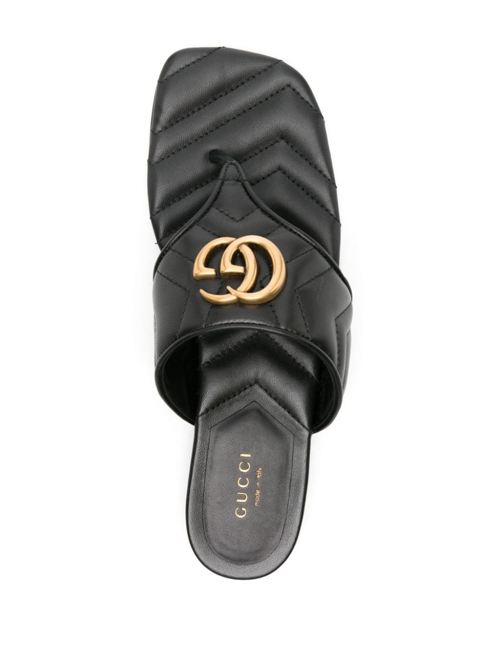 Double G leather sandals - 4