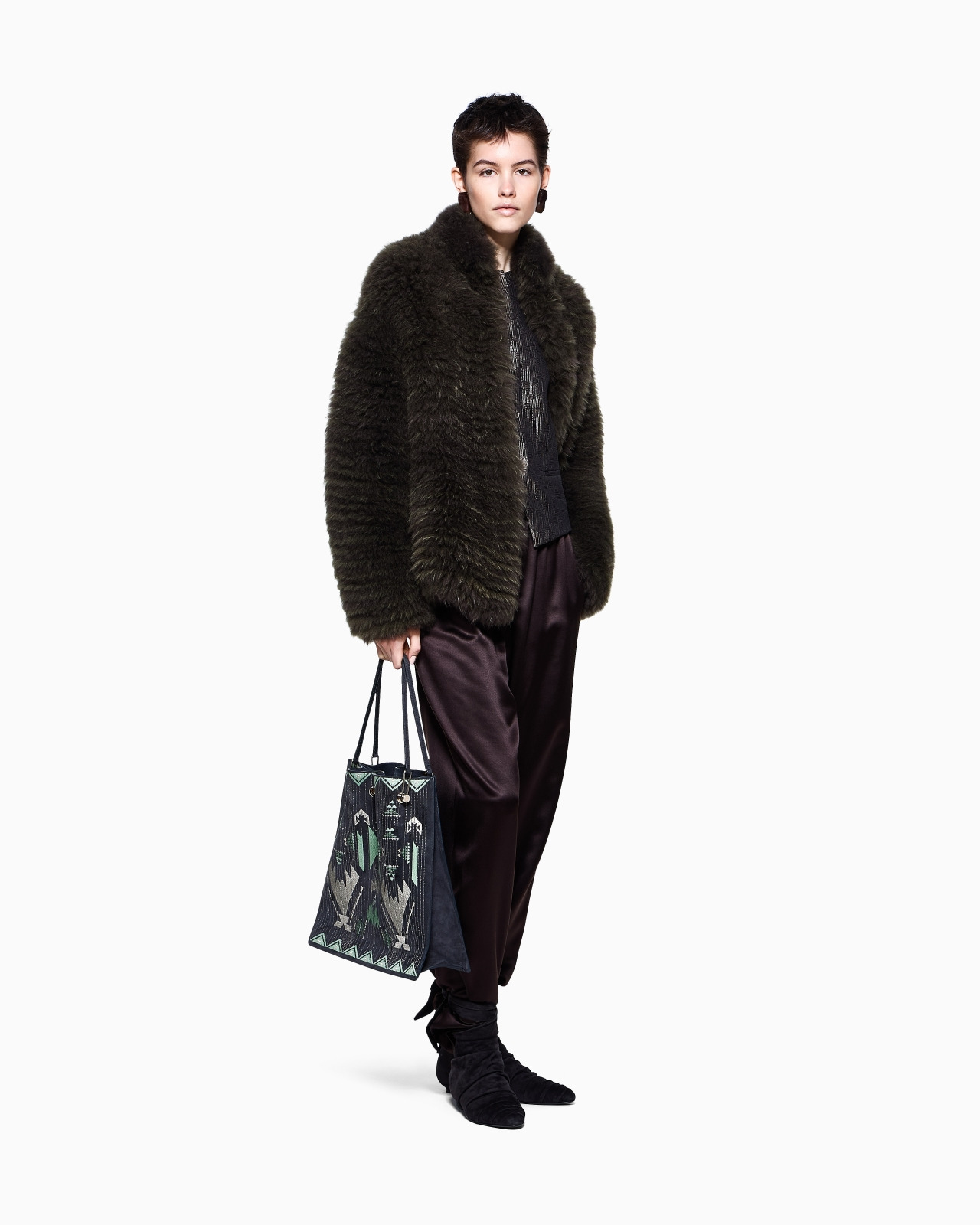 TWO-TONE CASHMERE OVERSIZED BLOUSON - 2