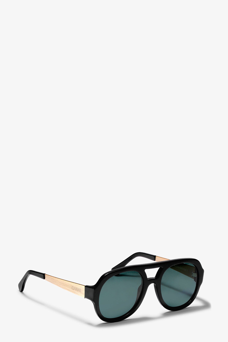 GANNI BLACK CHUNKY AVIATOR SUNGLASSES outlook