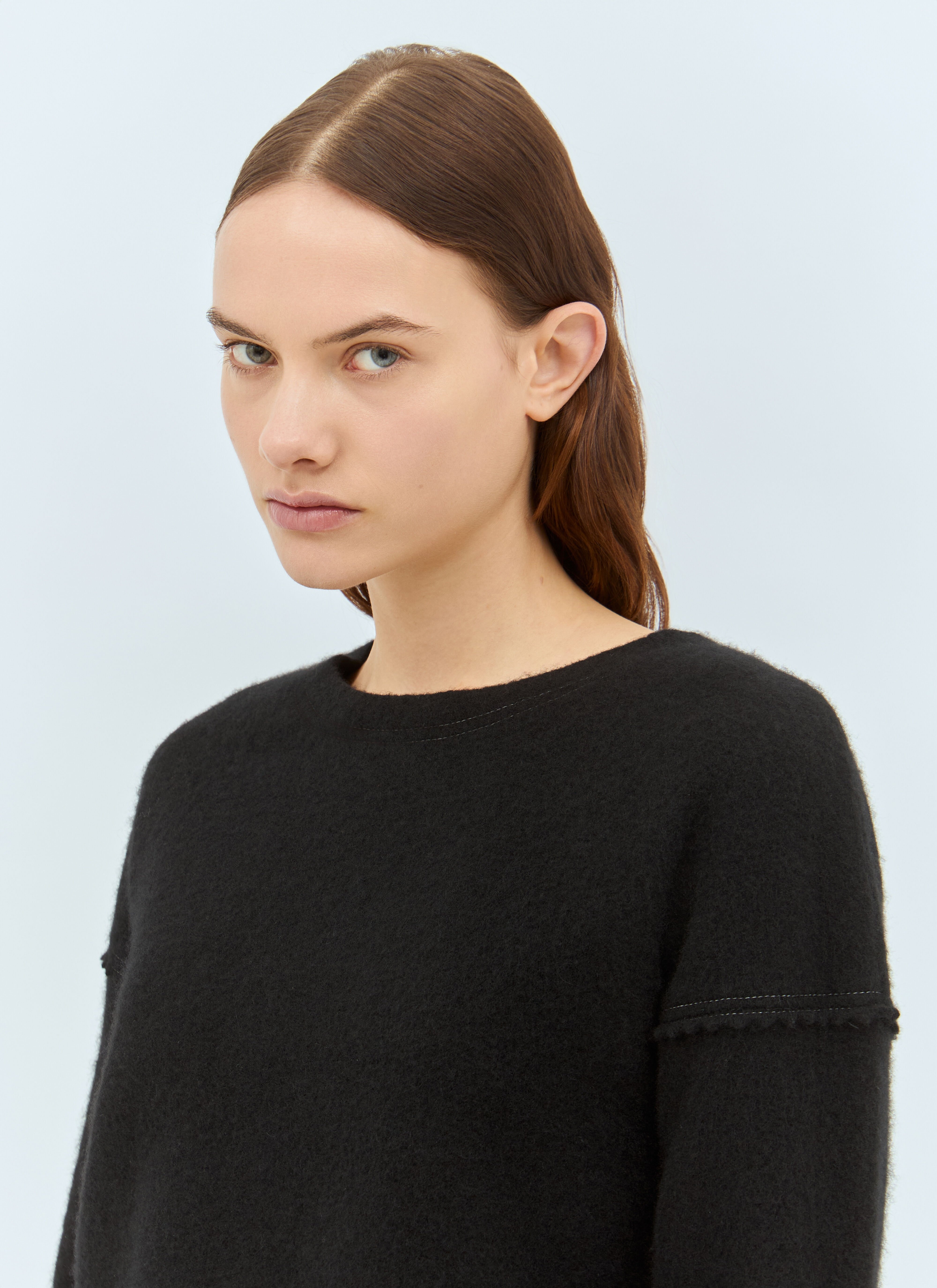 Wool And Cashmere Cropped Sweater - 3