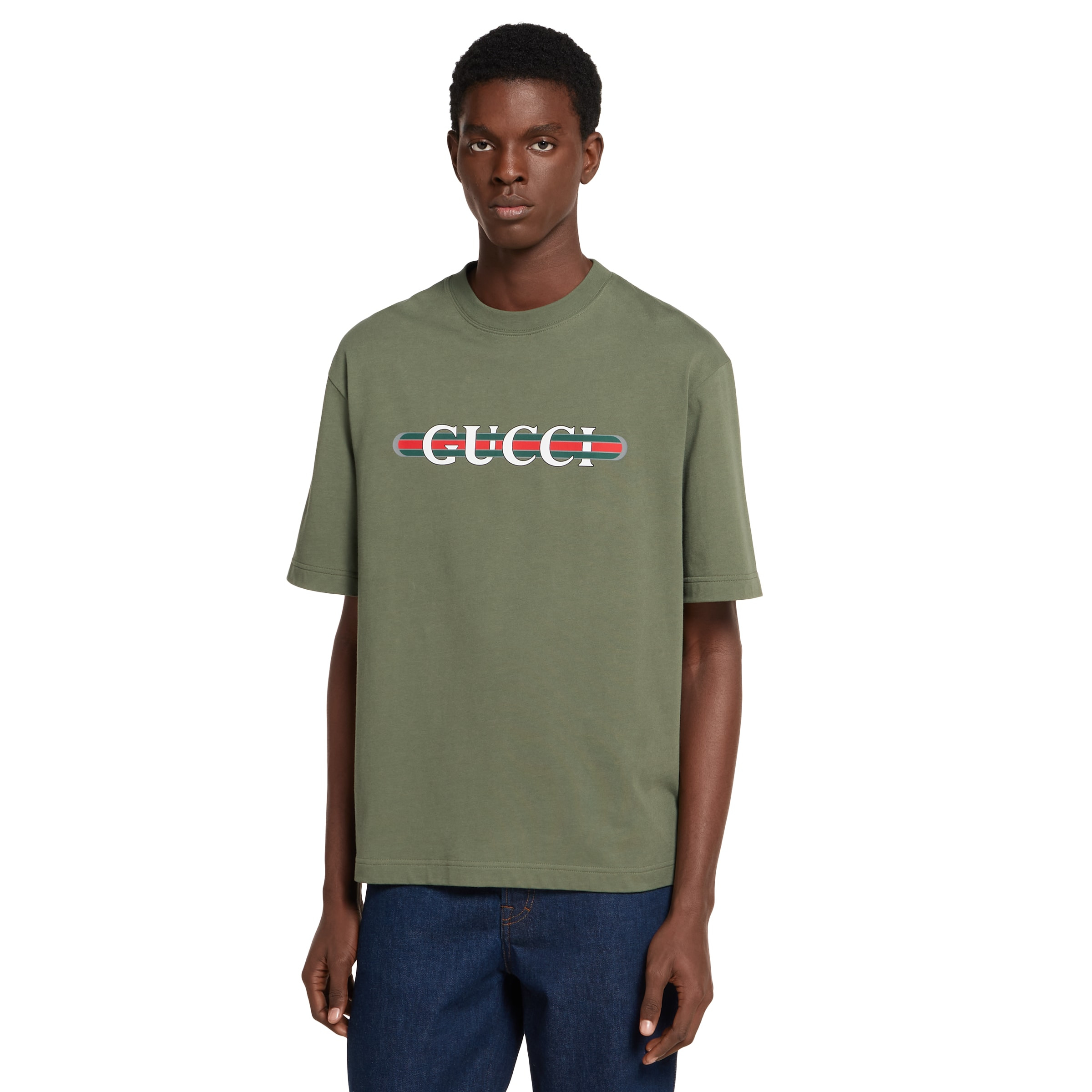 Heavy cotton jersey T-shirt with print - 3
