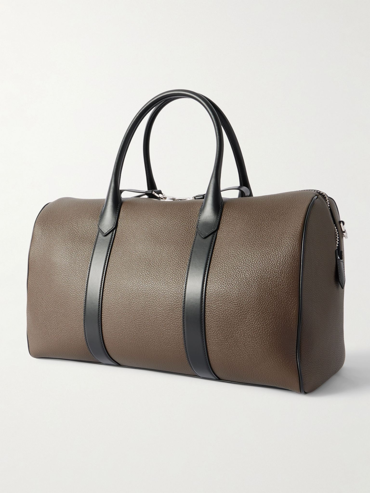 Full-Grain Leather Duffle Bag Brown - 3