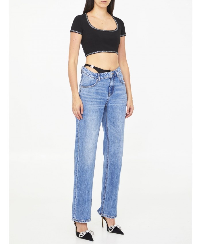 Alexander Wang Asymmetrical jeans with bikini | leam