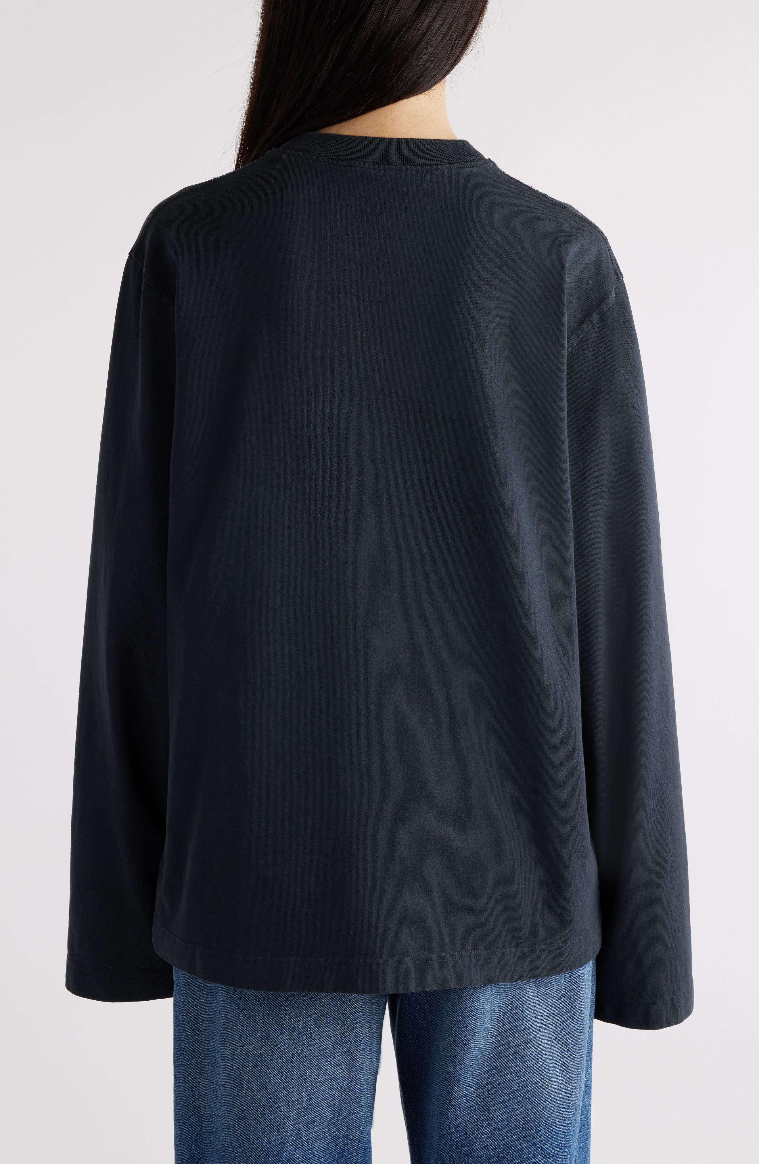 Acne Studios Edden Oversize Organic Cotton Logo Graphic T-Shirt in Black at Nordstrom - 3