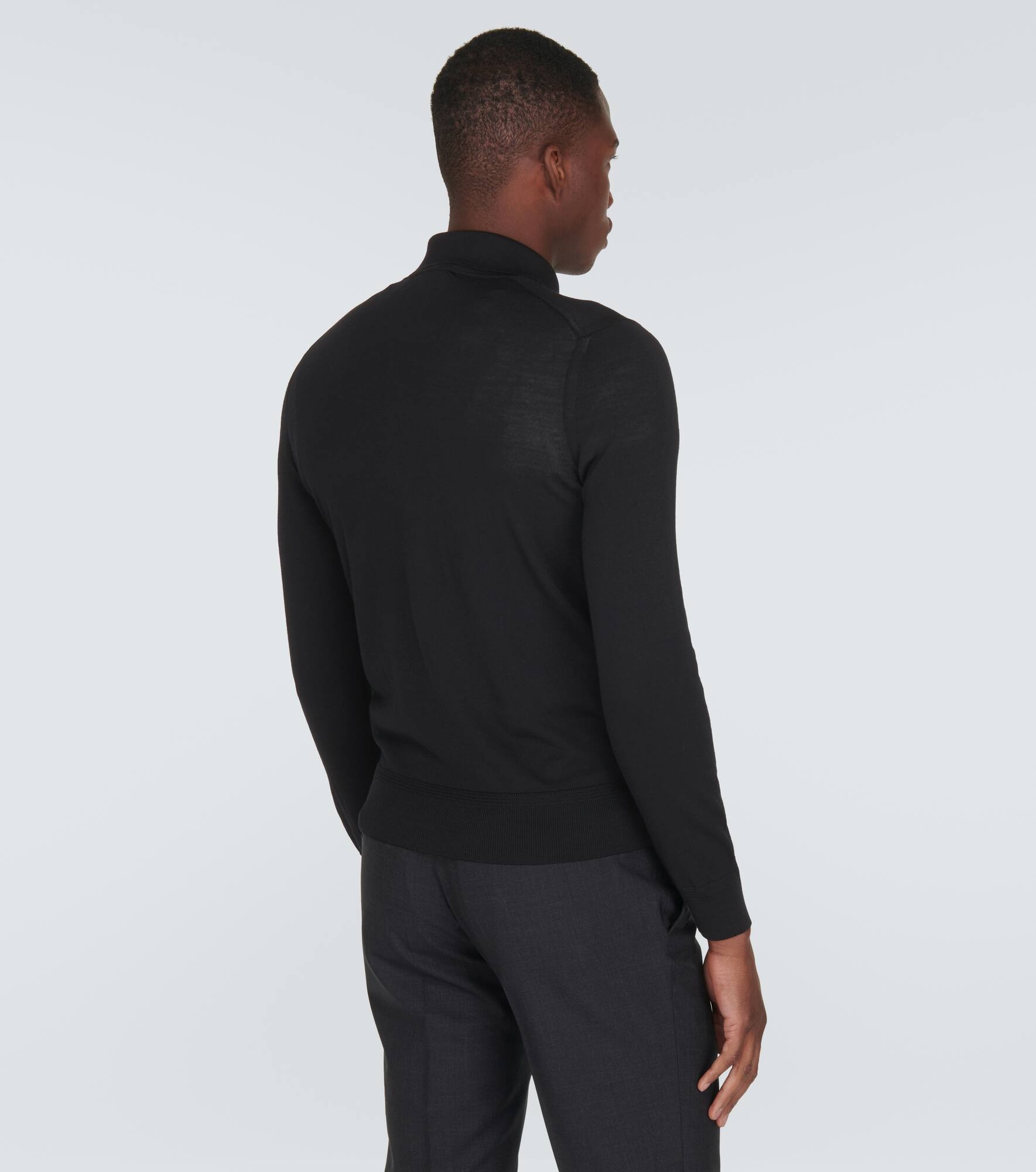Wool polo sweater - 4