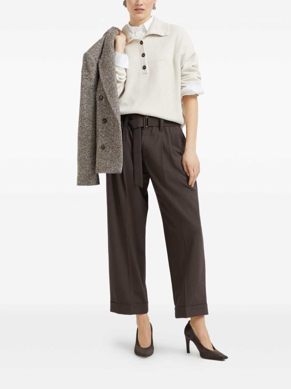 Vanisé knitted polo top - 2