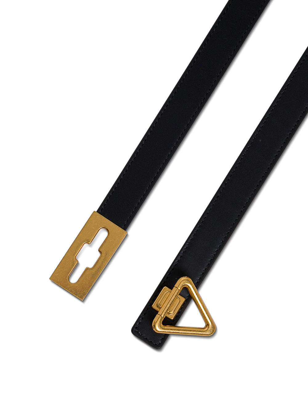Bottega Veneta Women Blacktriangular Belt In Leather Woman - 2