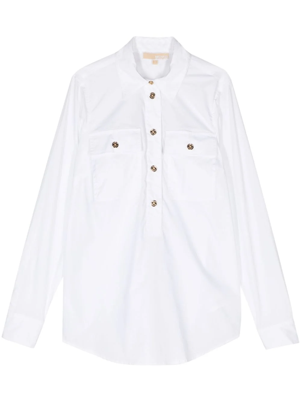 collared poplin blouse - 1