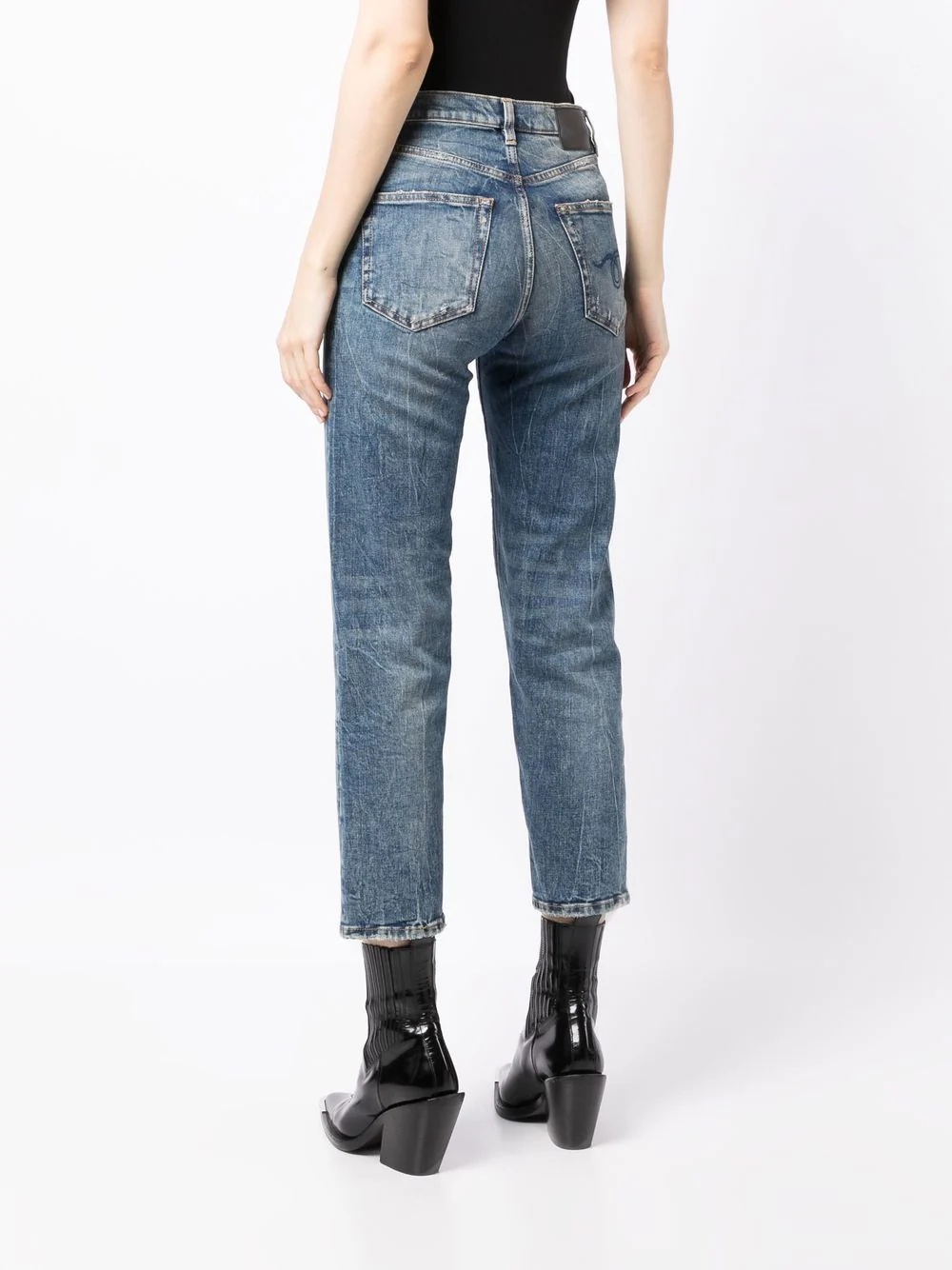 high-waist cropped jeans - 4