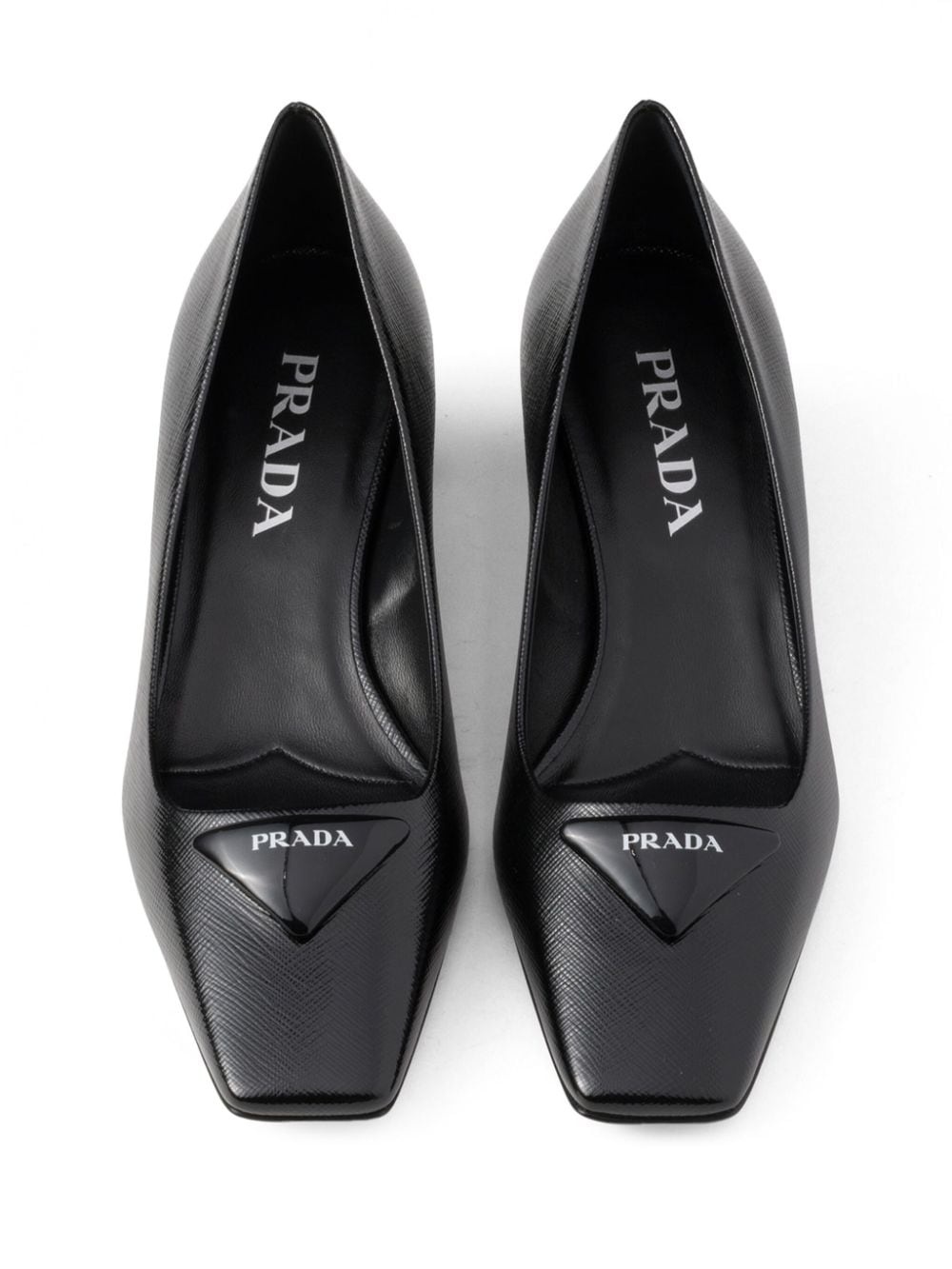 35mm Saffiano leather pumps - 4
