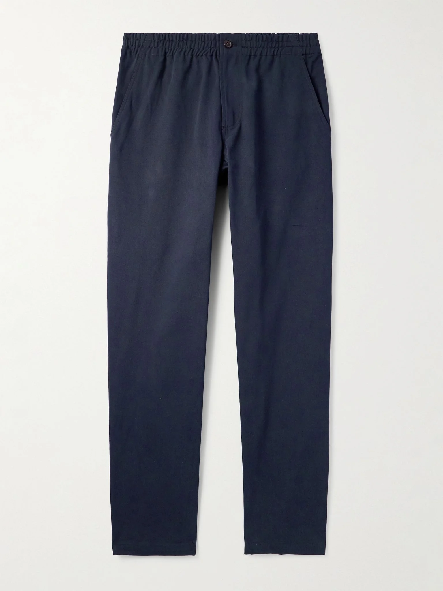 Chuck Straight-Leg Cotton-Twill Trousers Navy - 1