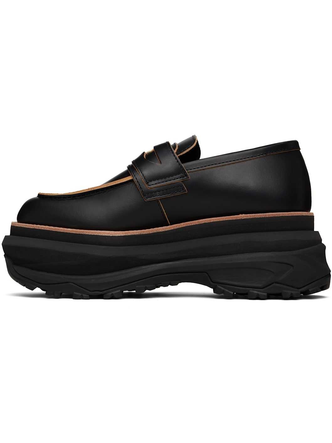Black Leather Loafers - 3