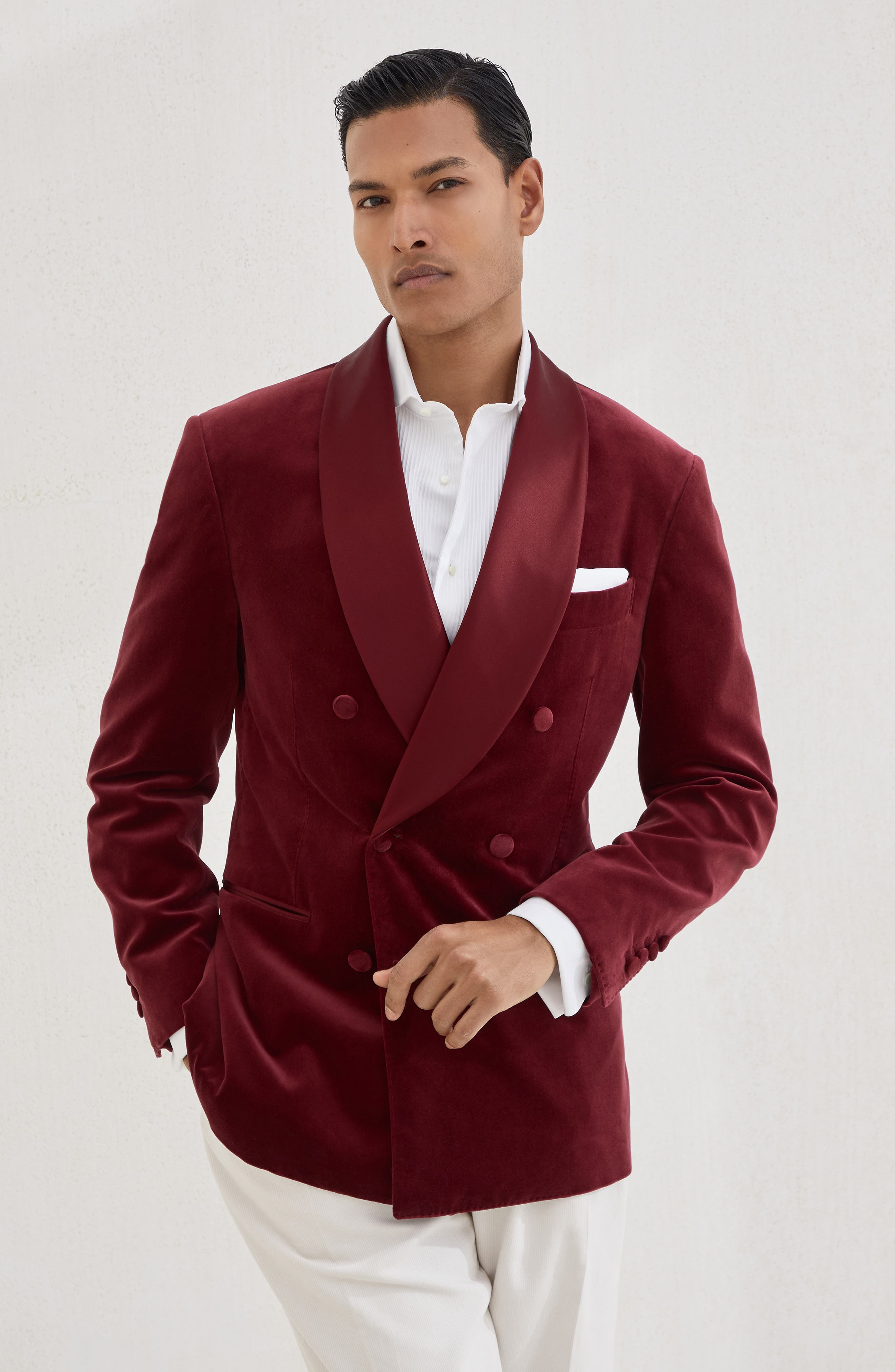 Brunello Cucinelli Tuxedo Jacket in Amaranth at Nordstrom - 2