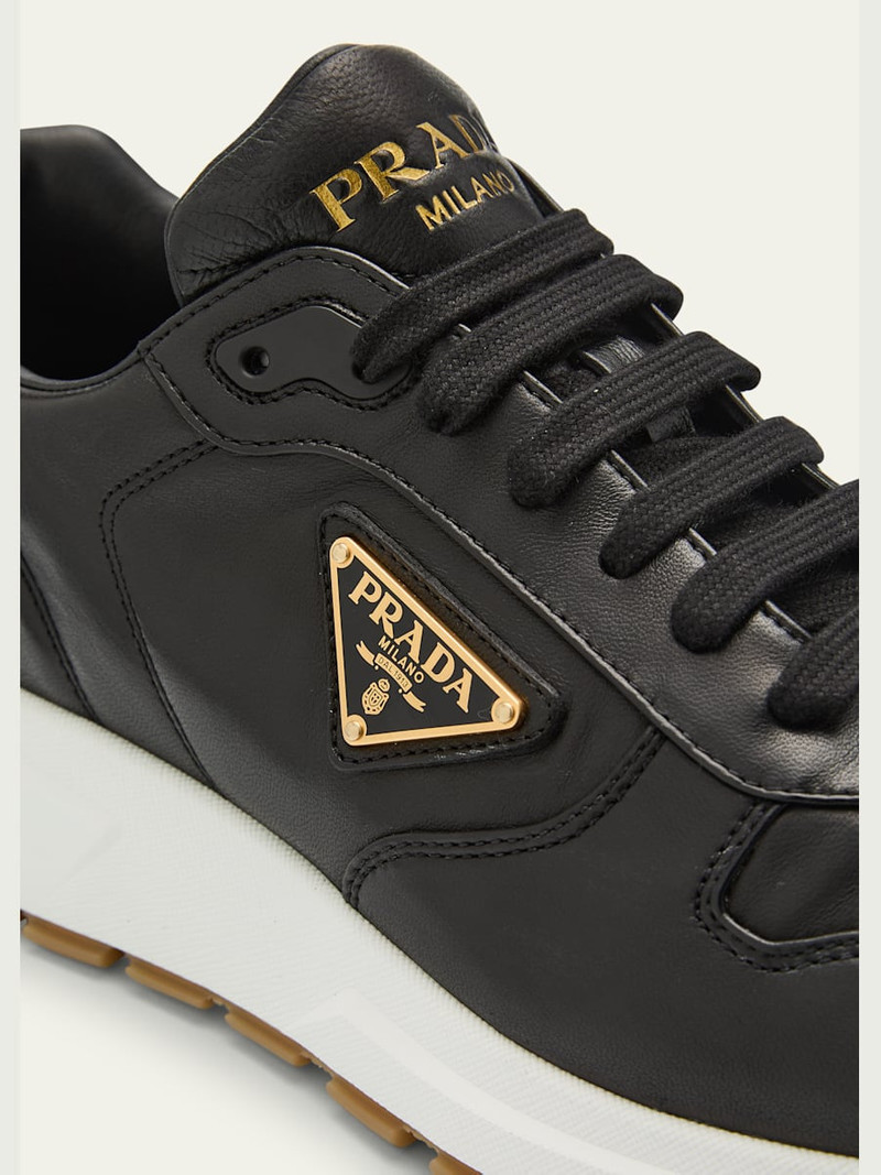 Prada Men's Prax Napa Leather Low-Top Sneakers outlook