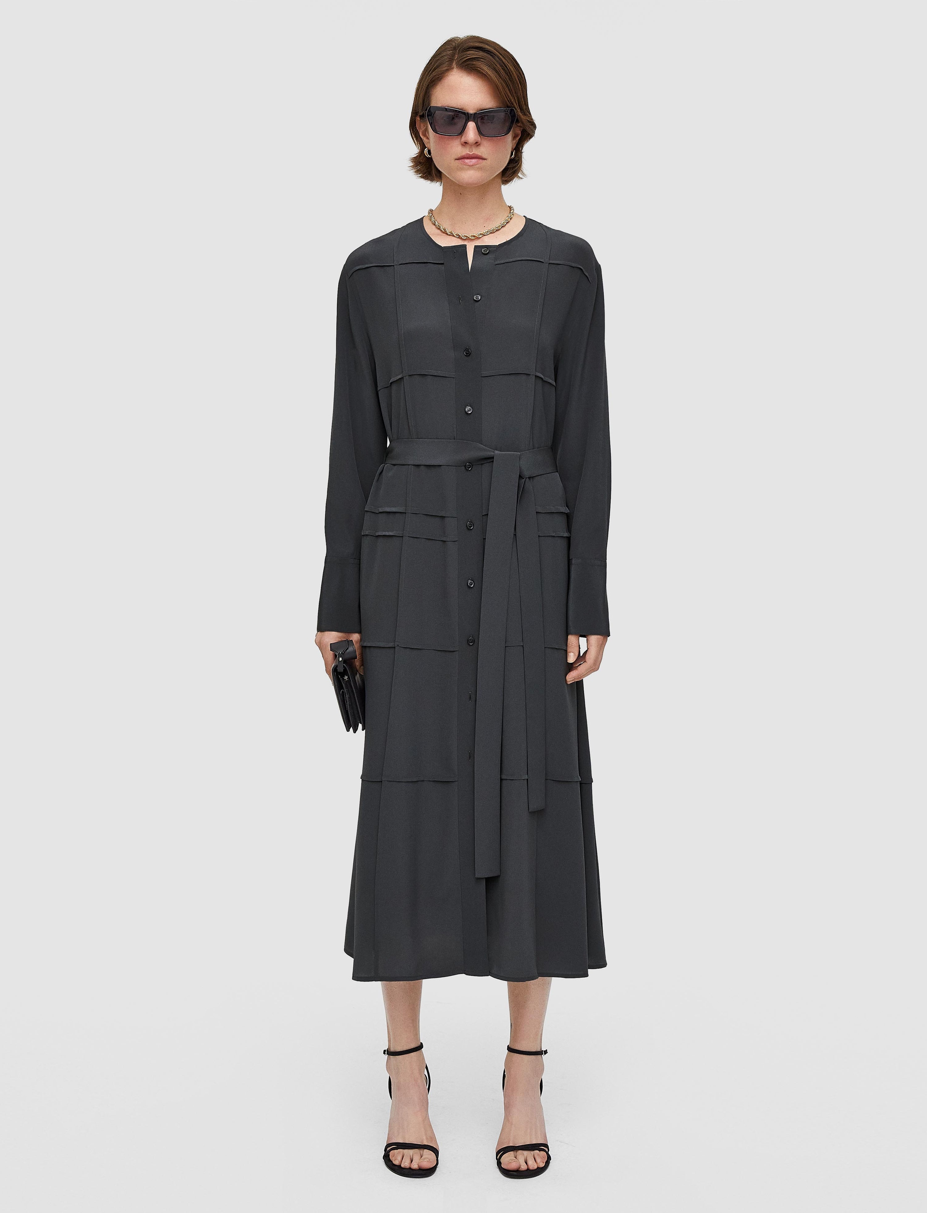 Silk Crepe de Soie Helene Dress - 3