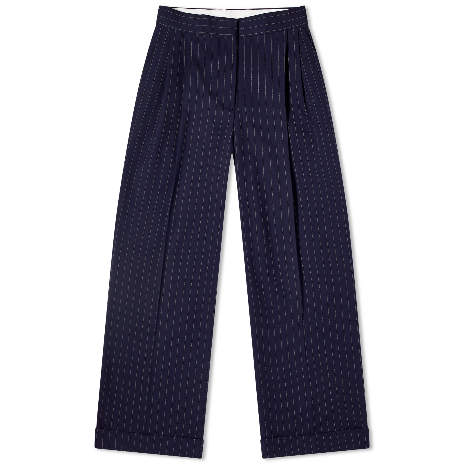 Maison Kitsune Double Pleats Striped Pants - 1