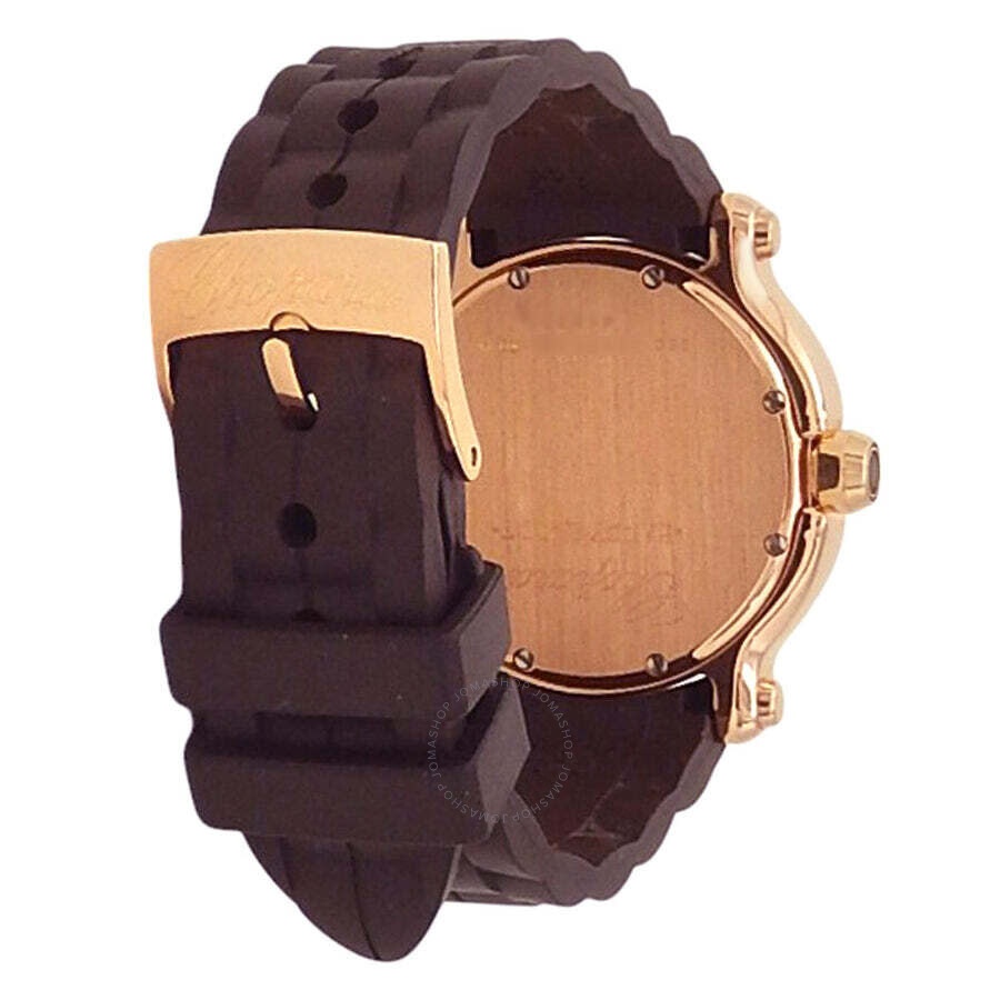 Pre-owned Chopard Happy Sport Ed.2 Brown with 7 floating diamonds Dial Ladies Watch 277471-5012 - 4