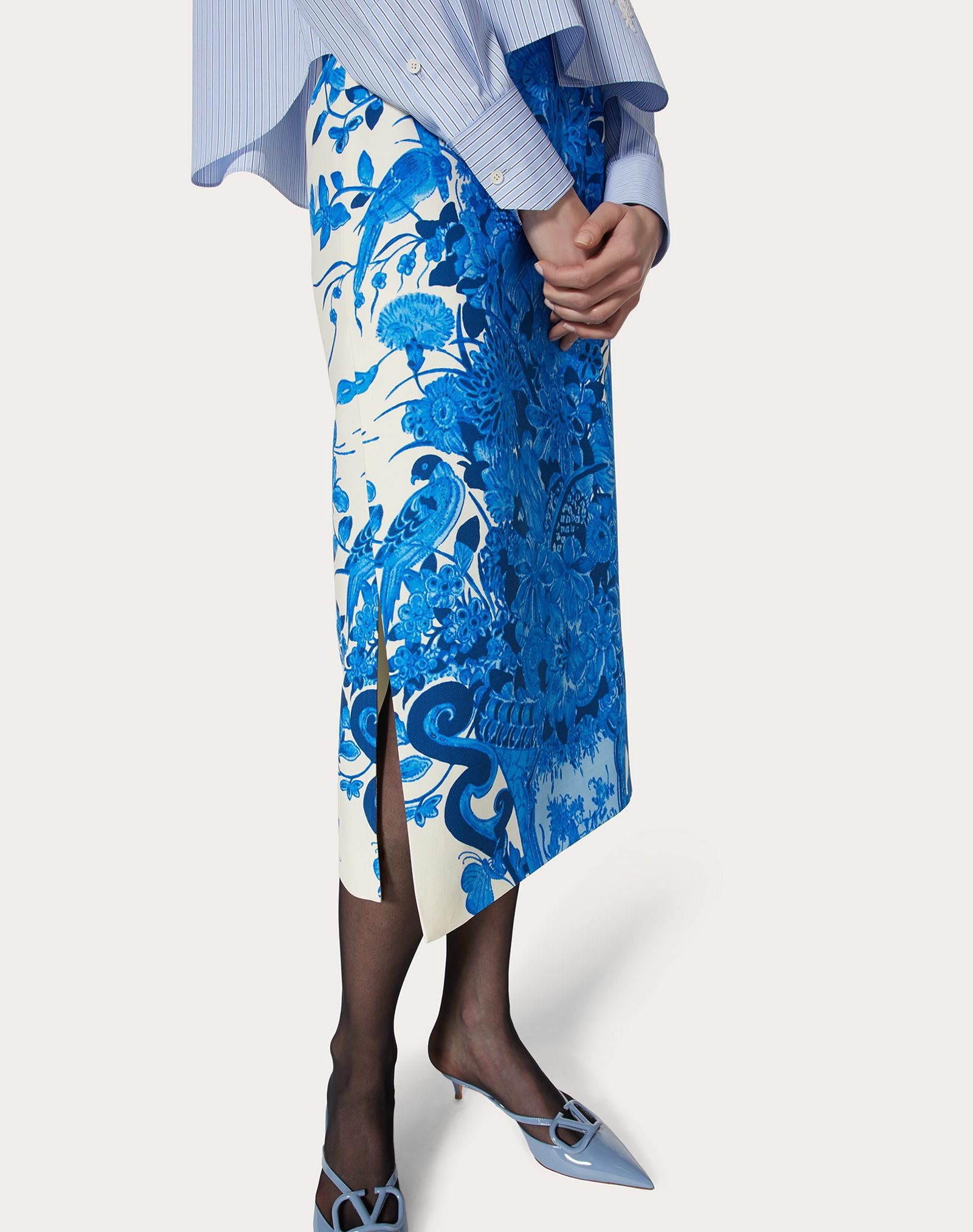 Printed Crepe Couture Skirt - 5