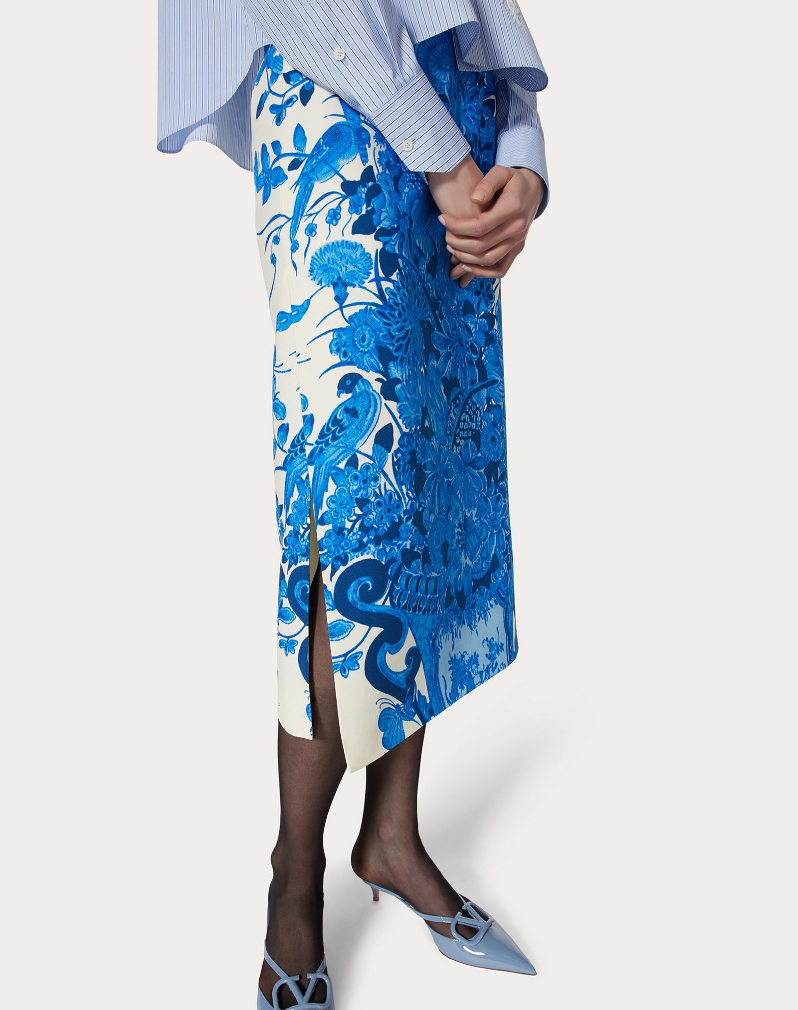 Printed Crepe Couture Skirt - 5