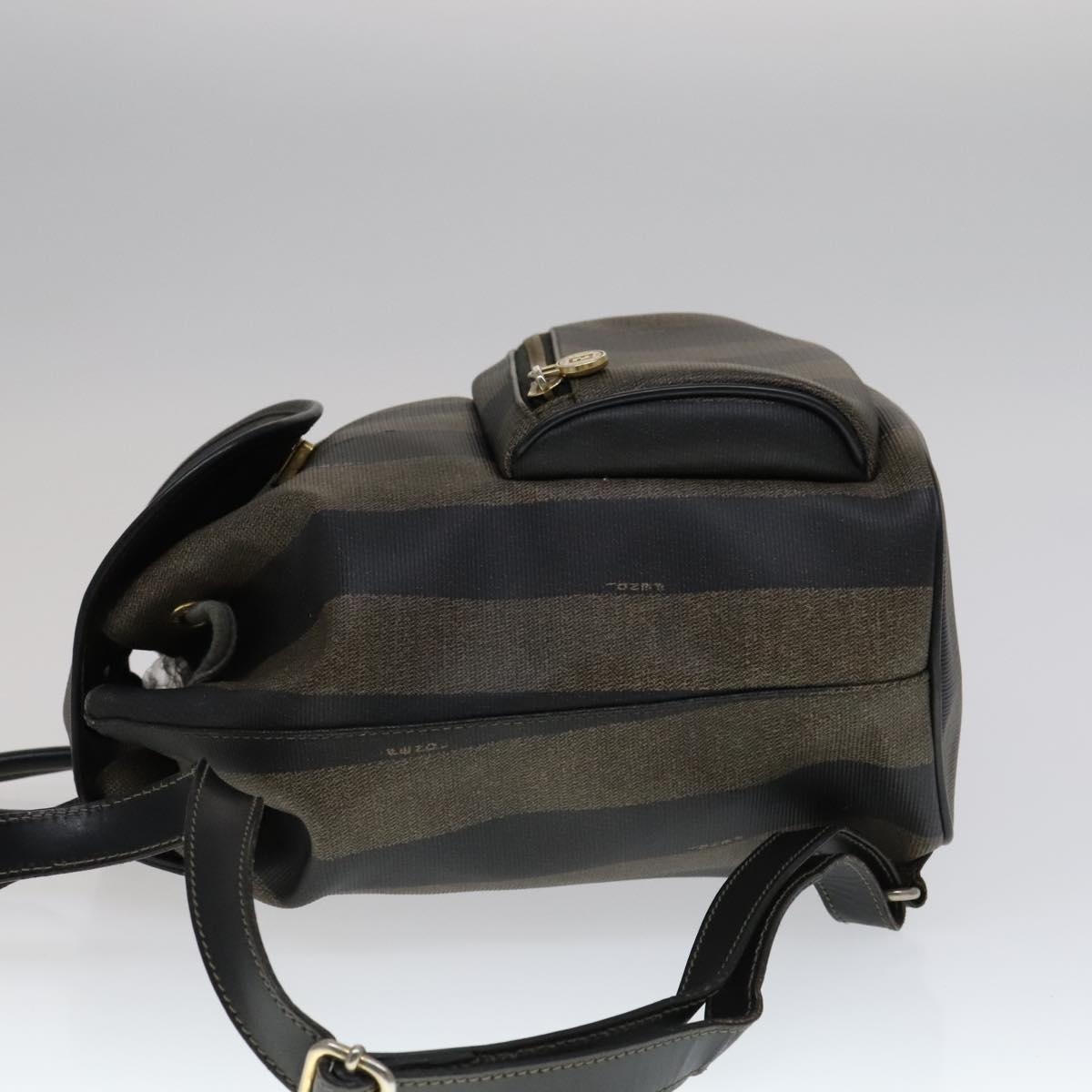 Fendi Rucksack Sac Backpack Pecan Leather Pecan Backpack FENDI FENDI Pecan Canvas Backpack Brown Black Gold  main image 3
