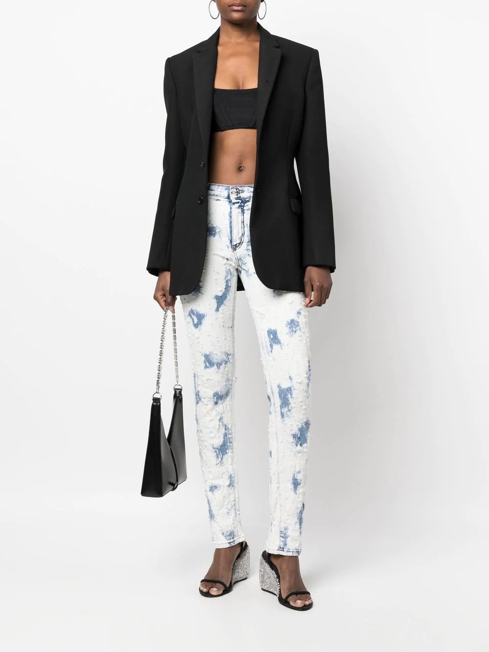 bleach-wash straight-leg jeans - 2