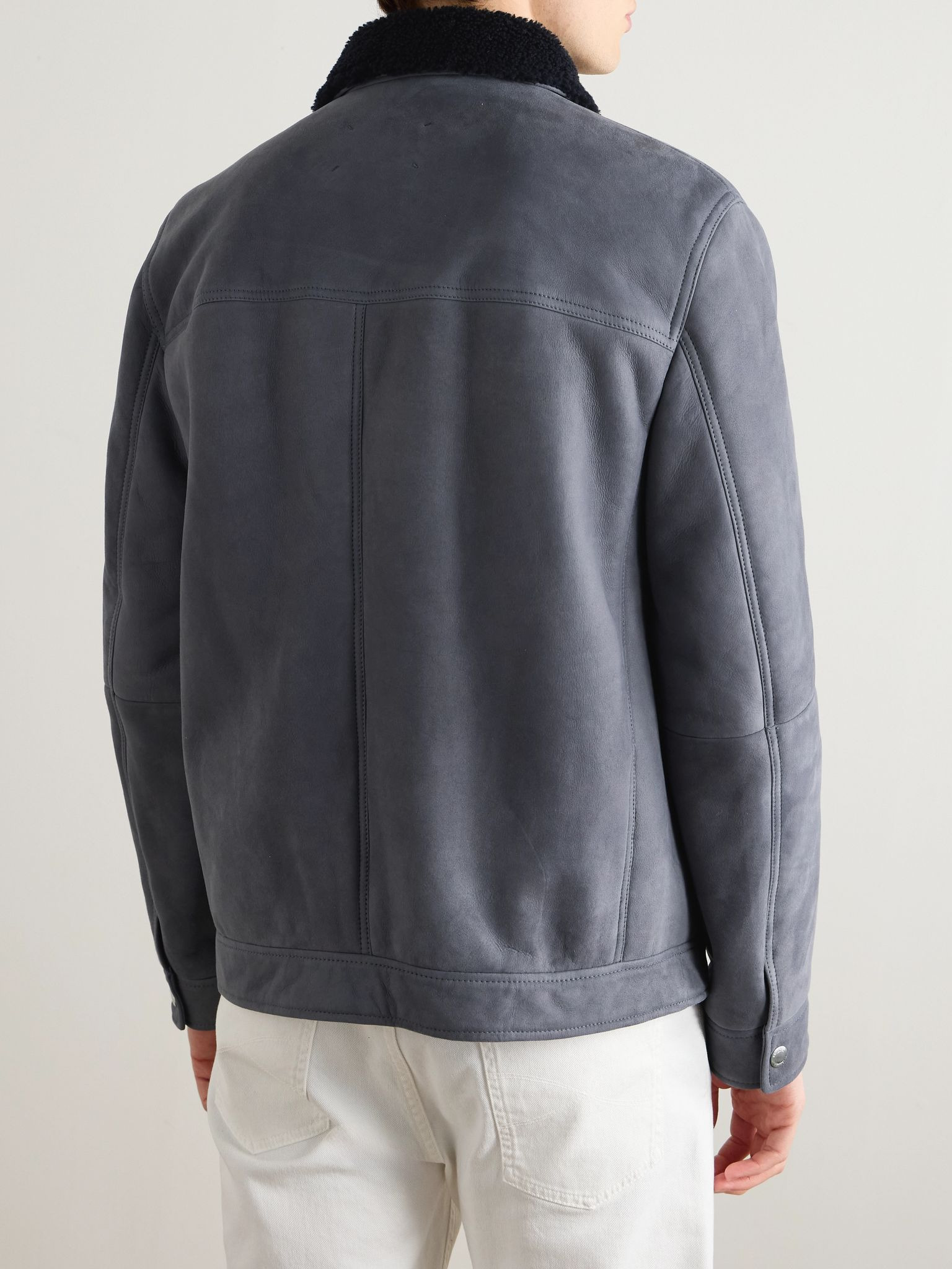 Shearling Jacket Blue - 4