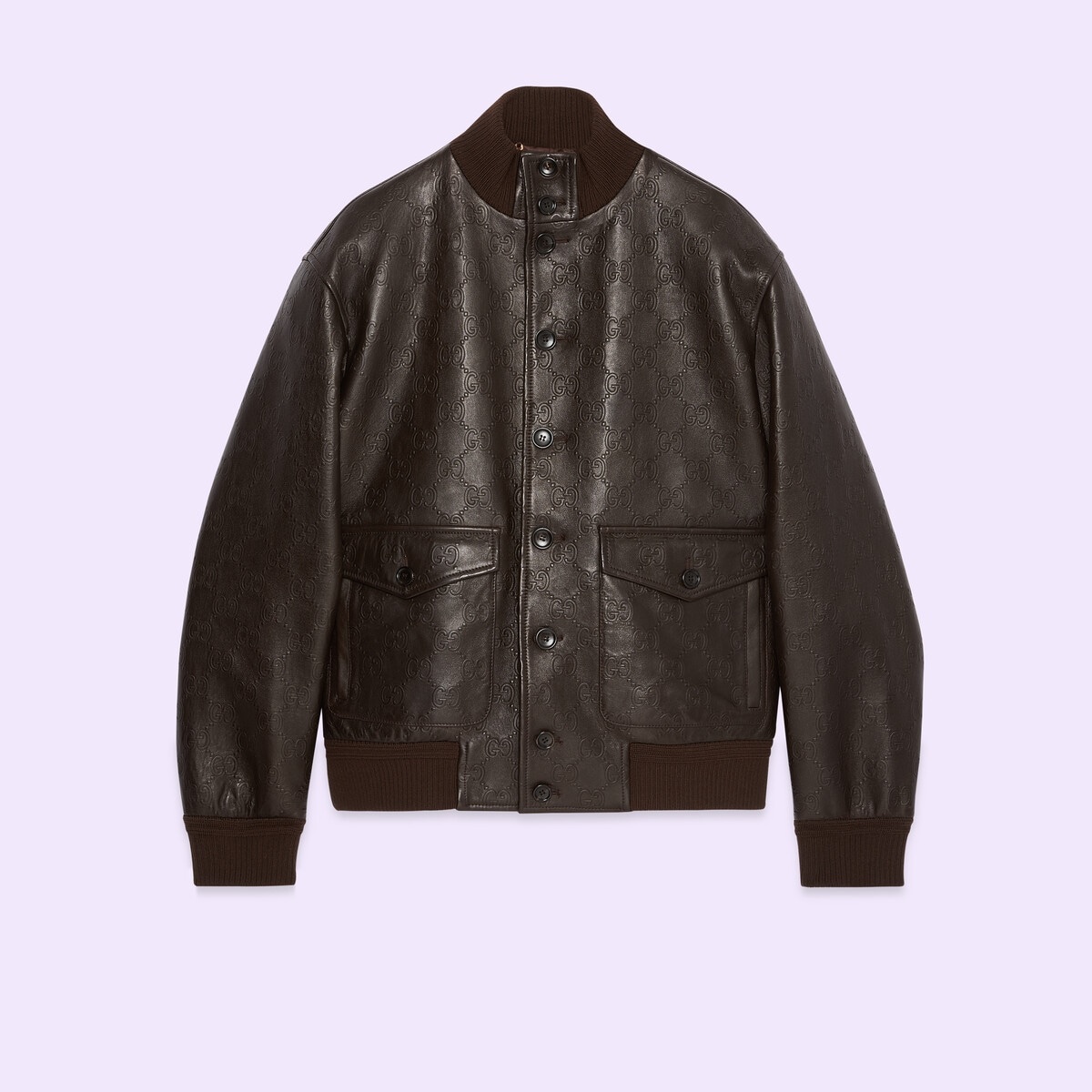 GG leather bomber jacket - 1