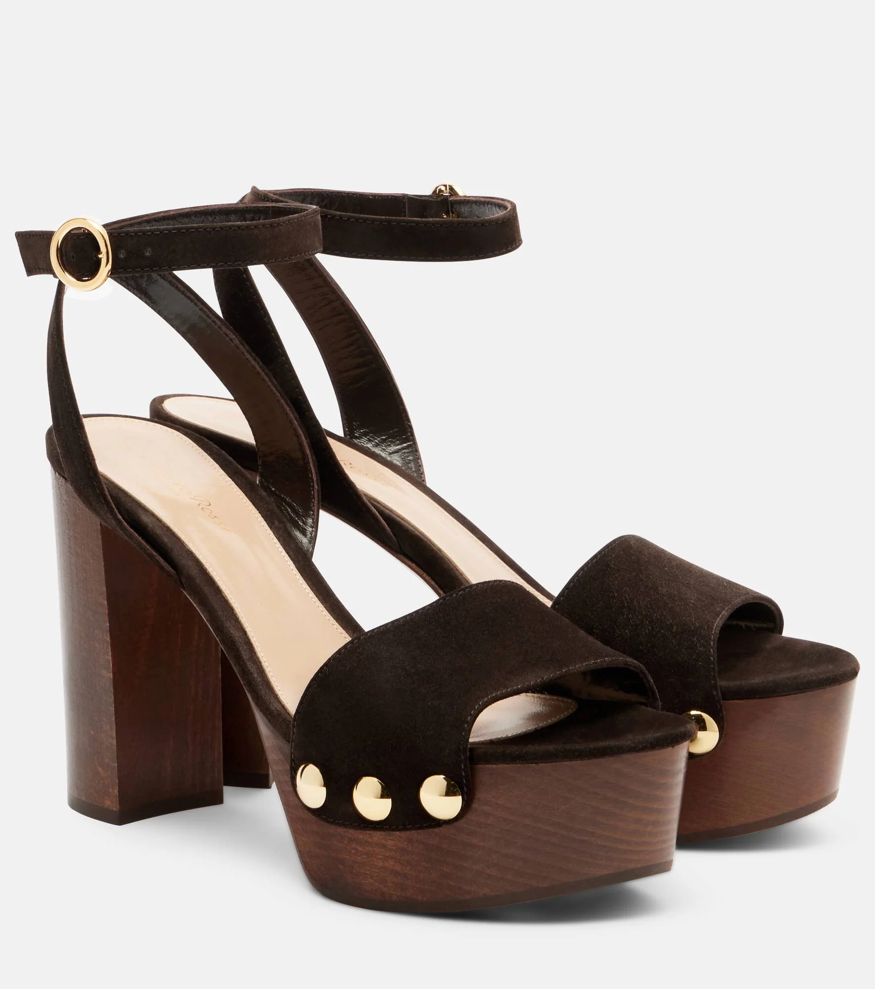 Ardéa studded suede platform sandals - 1