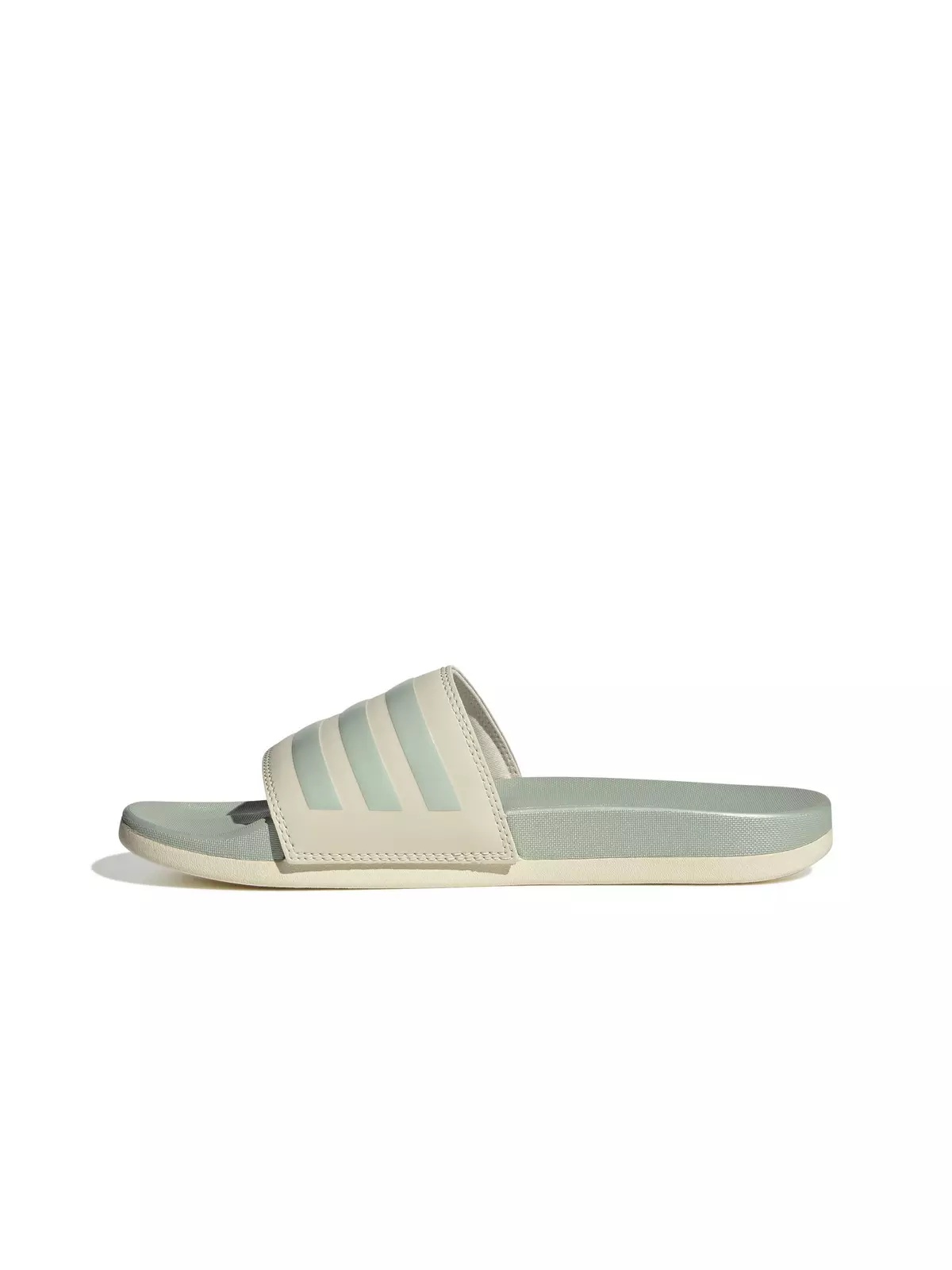 Adilette Comfort "Wonder White/Linen Green Metallic" Women's Slide - 2
