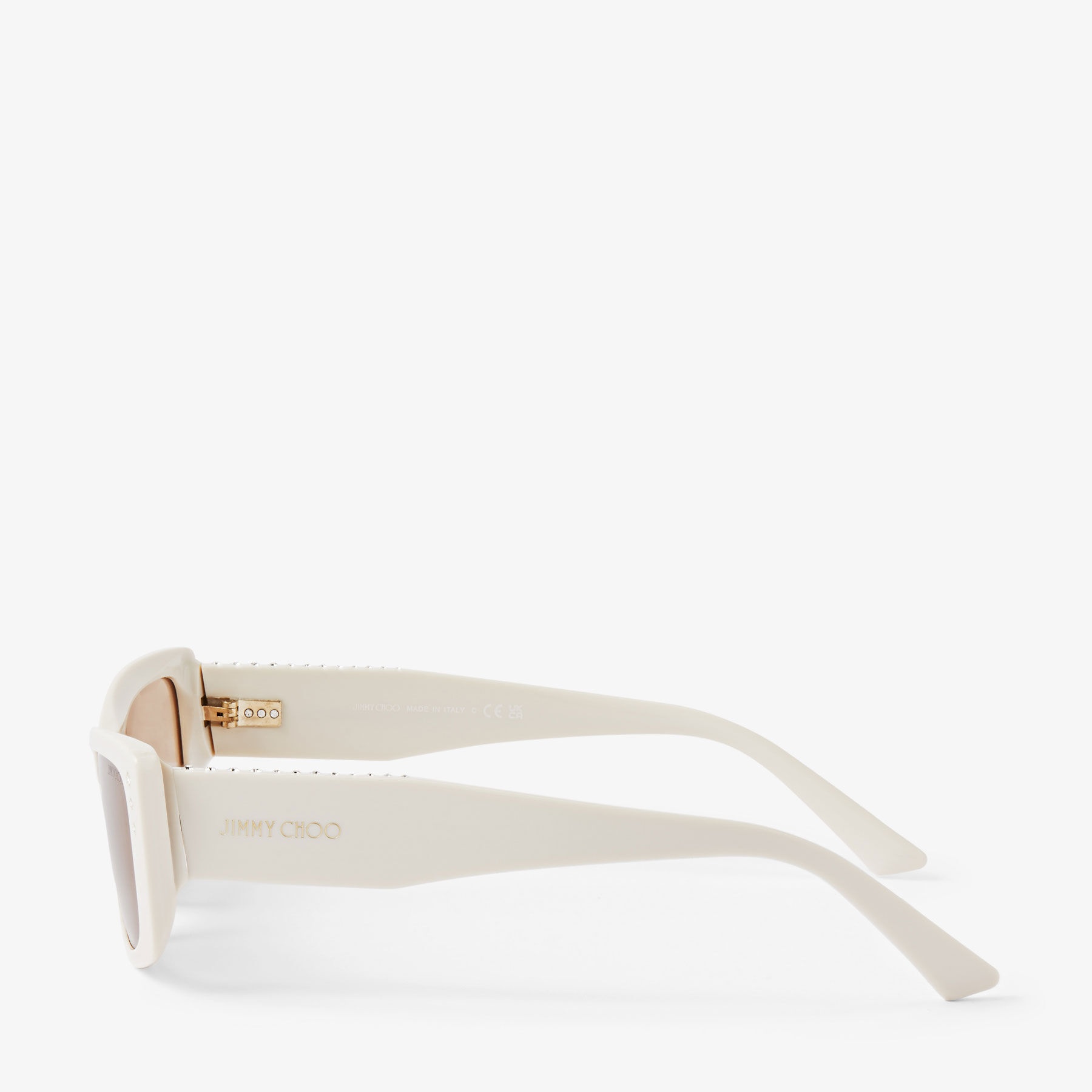 Lexy
White Rectangular Sunglasses with Crystals - 3