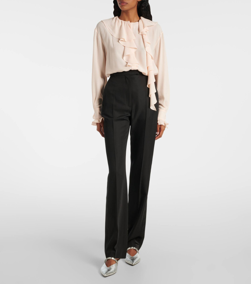Alexander McQueen Ruffled silk blouse outlook